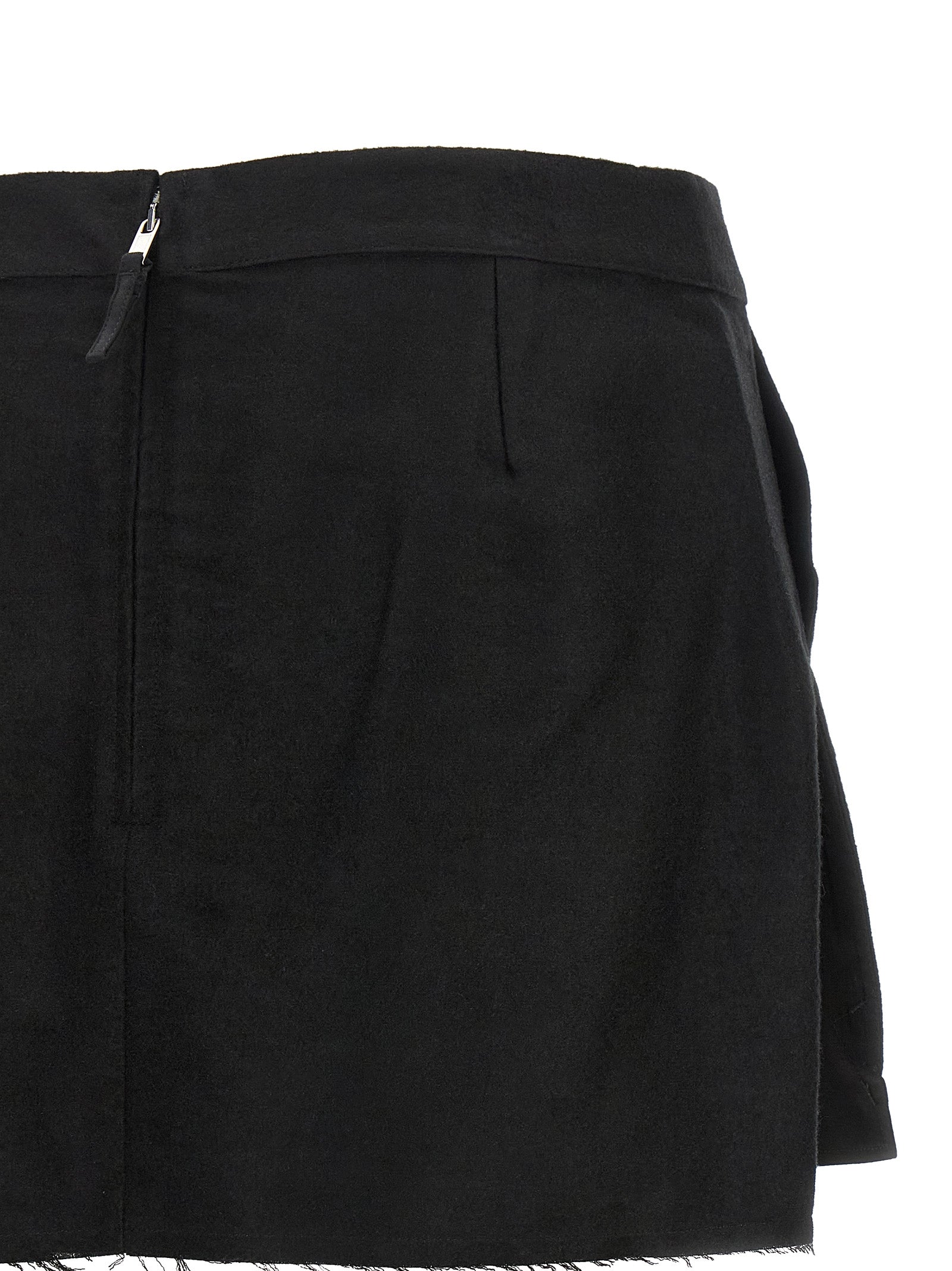 Elevate your style with the Rick Owens Black Ramie Long Skirt, a masterpiece of avant-garde design and luxurious craftsmanship, perfect for the discerning fashion connoisseur.