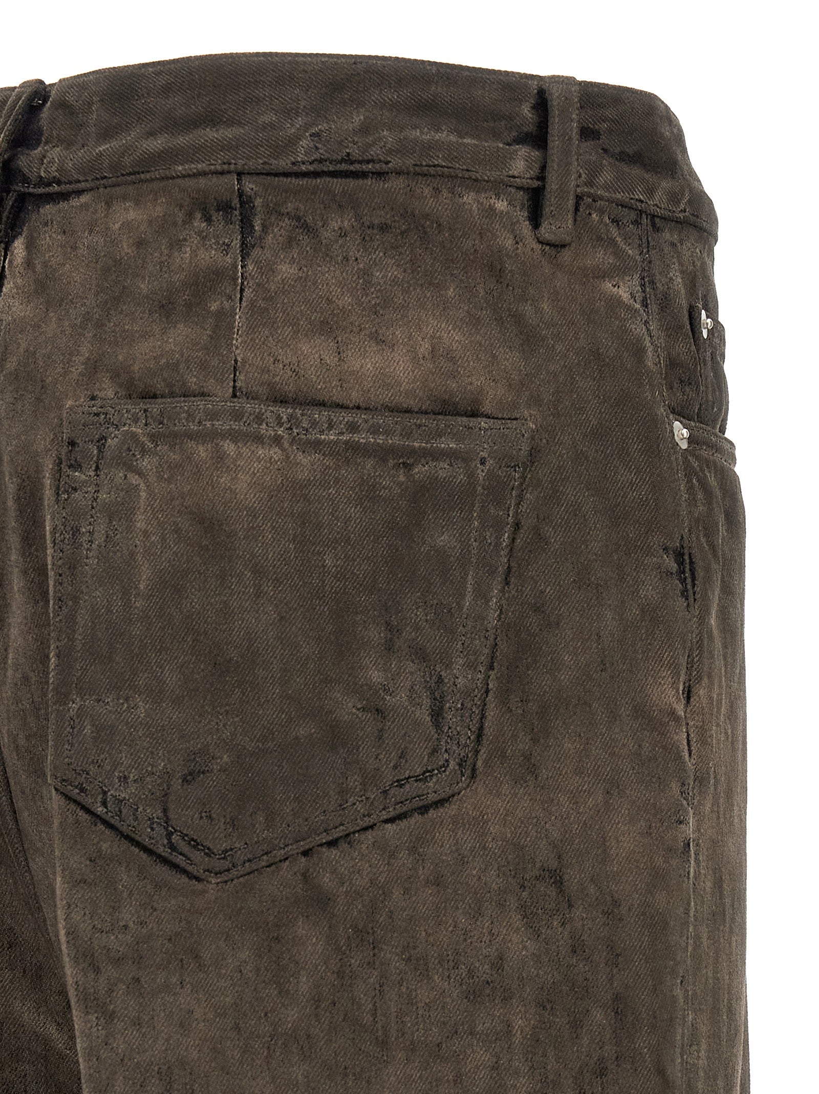 Elevate your wardrobe with Rick Owens' Gray Cotton Bootcut Jeans, crafted from premium Japanese denim for a sophisticated, lived-in allure that defines modern luxury.