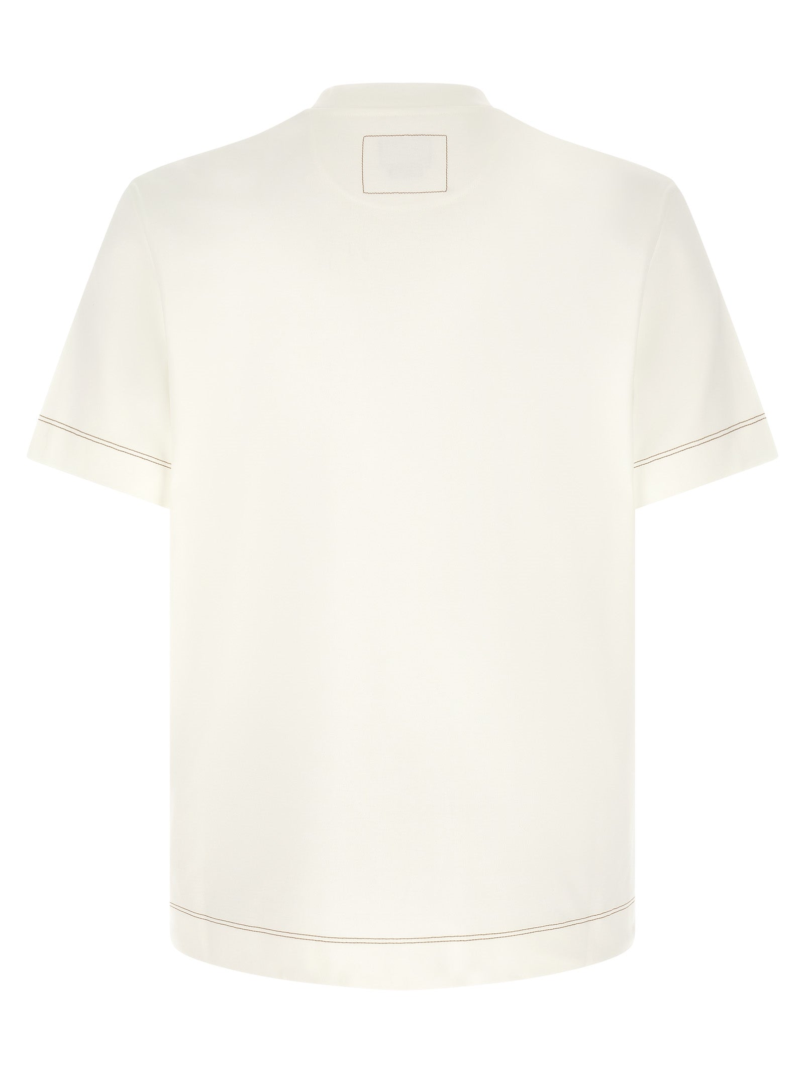 Indulge in the exquisite elegance of Fendi's White Cotton T-Shirt, where luxurious craftsmanship meets minimalist design, perfect for the discerning connoisseur.