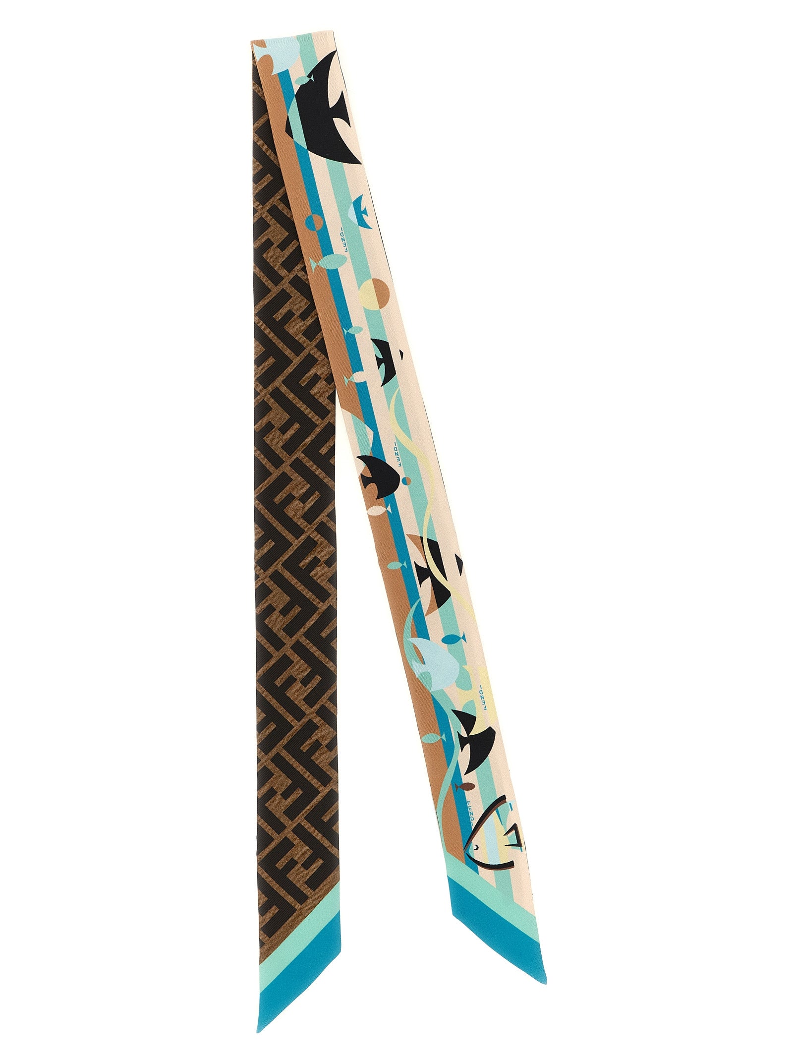 Indulge in Fendi's Multicolor Silk Foulard, a luxurious blend of iconic design and Italian craftsmanship, perfect for elevating your style with timeless elegance.
