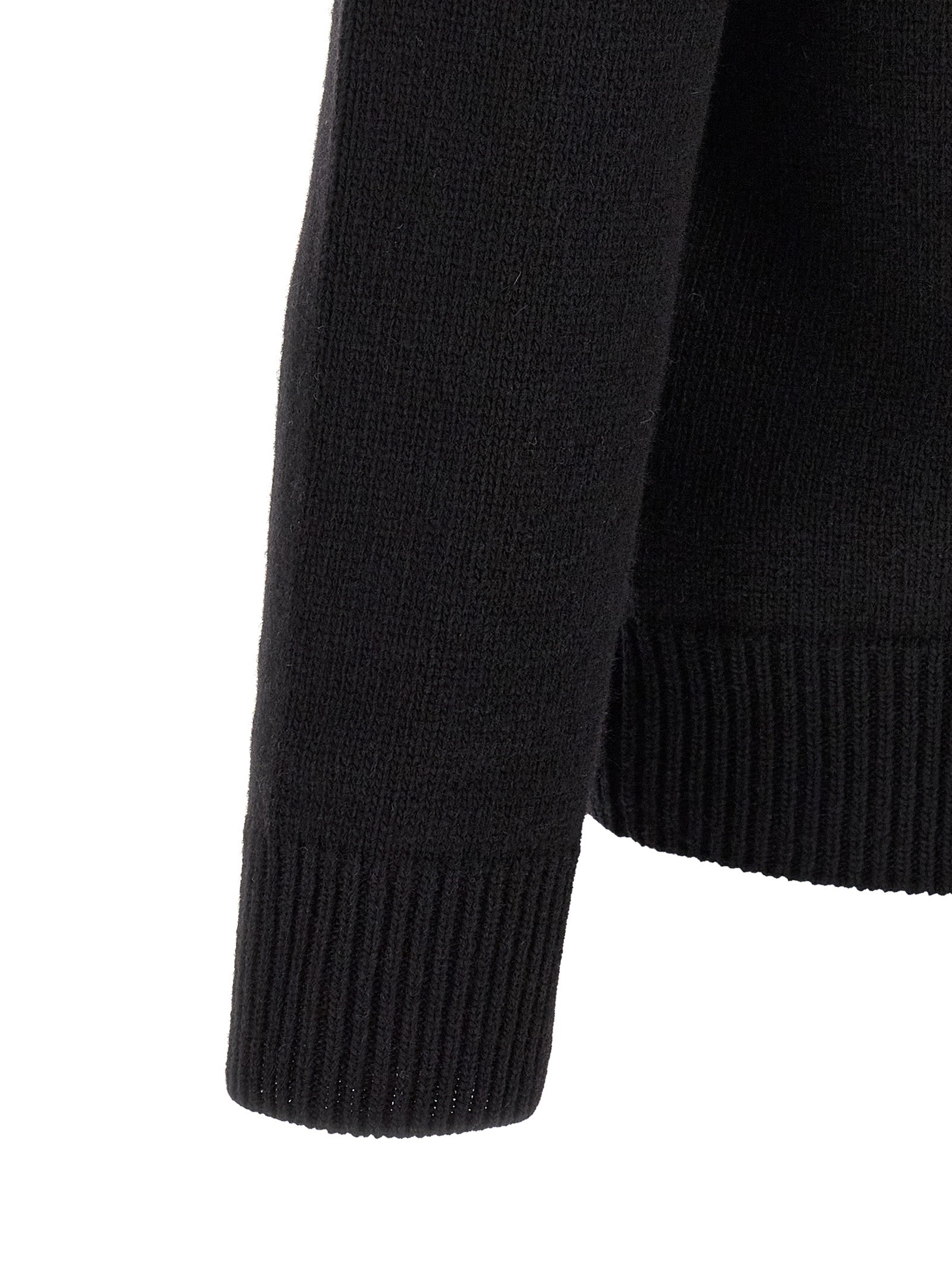 Stone Island Black Virgin Wool Cardigan
