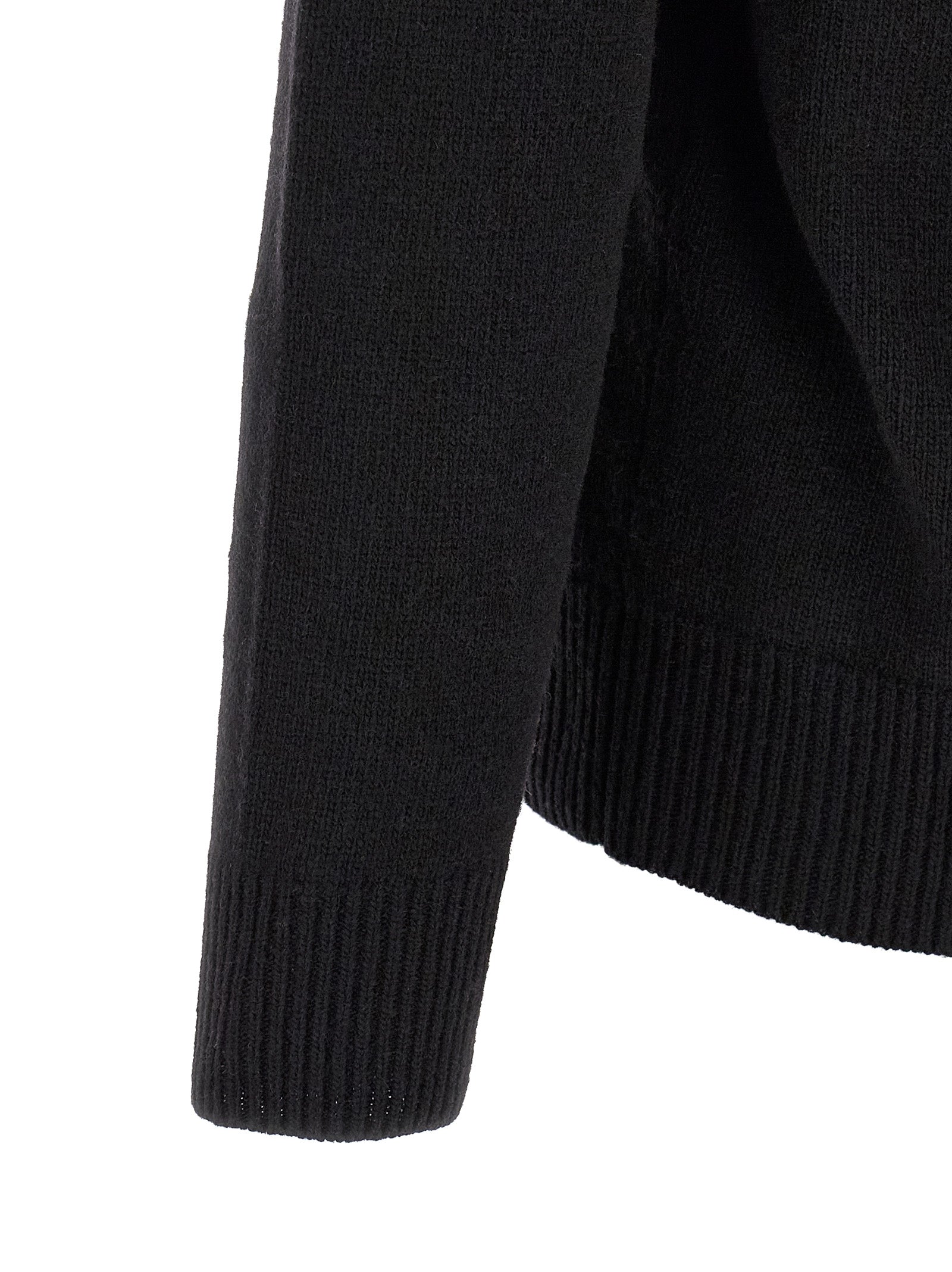 Stone Island Black Virgin Wool Cardigan - Luxury Fashion Essential