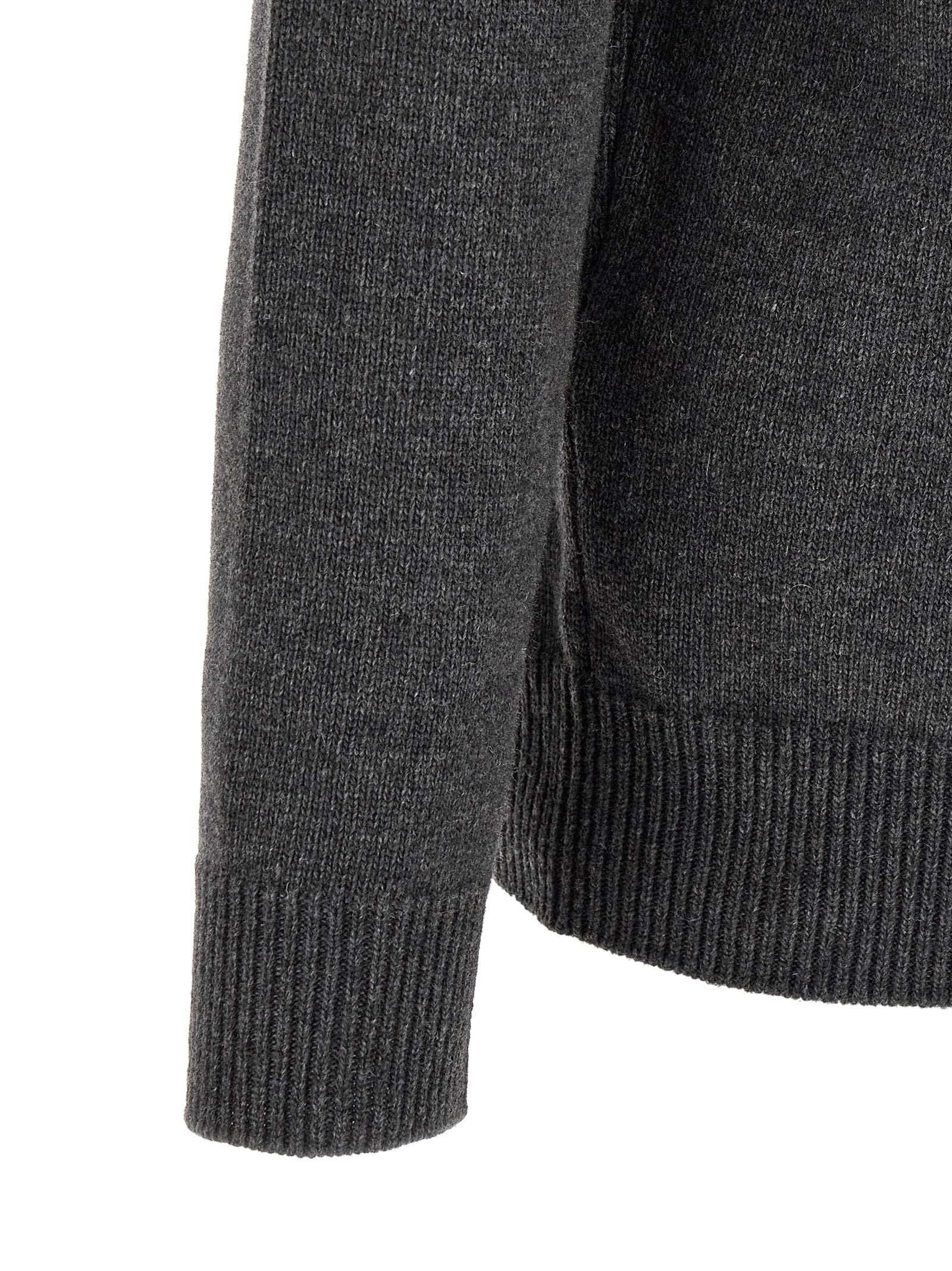 Stone Island Gray Virgin Wool Cardigan