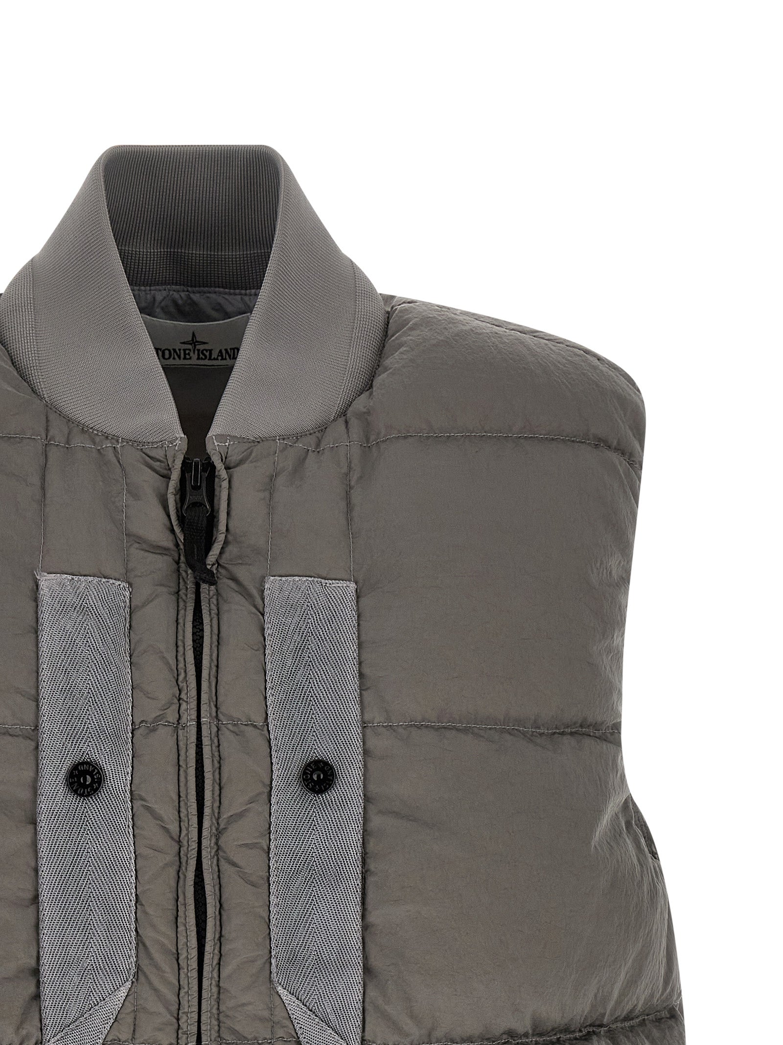Stone Island Gray Polyamide Sleeveless Jacket - Elevate Your Style