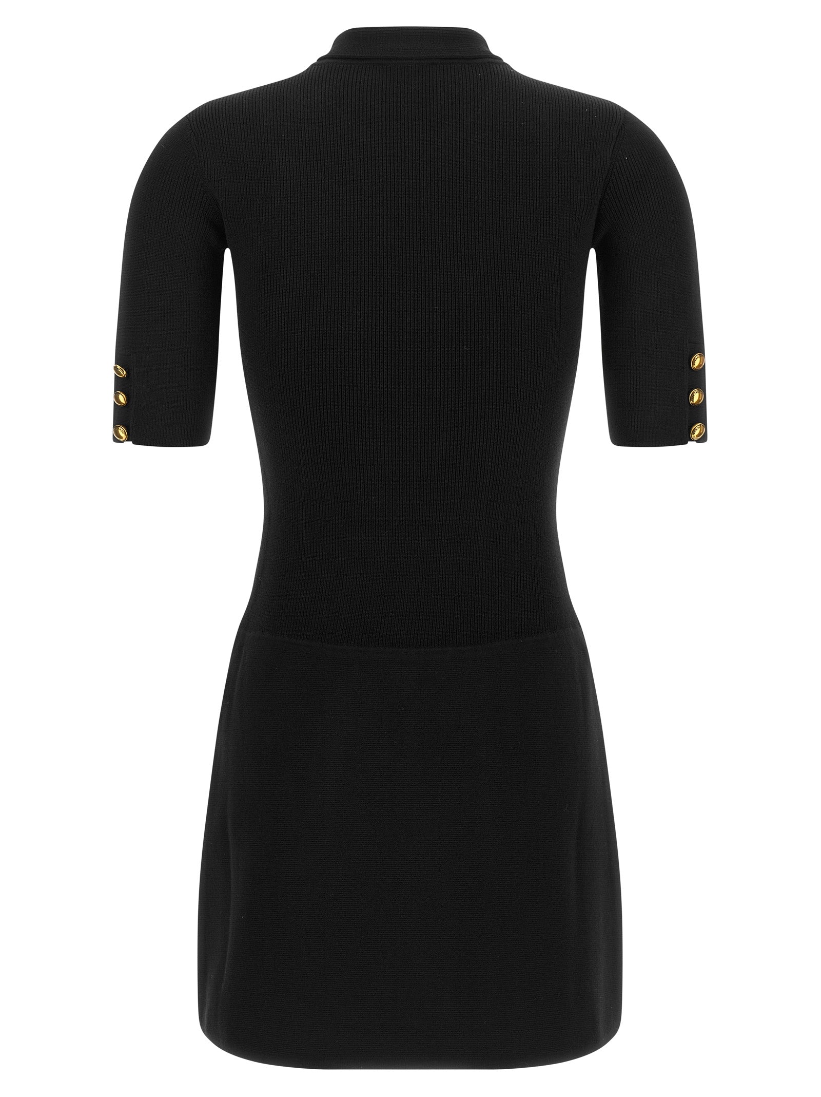 Elevate your wardrobe with the Elisabetta Franchi Black Viscose Short Dress, a masterpiece of elegance and sophistication, designed to enhance your silhouette with timeless allure.