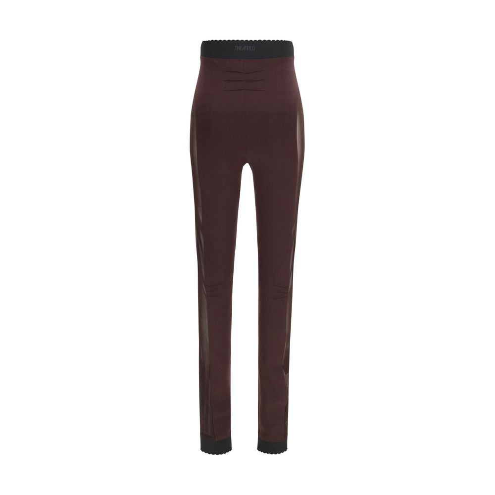 Indulge in the allure of The Attico Purple Viscose Leggings, where exquisite craftsmanship meets sensual design, perfect for those who embody elegance and sophistication.