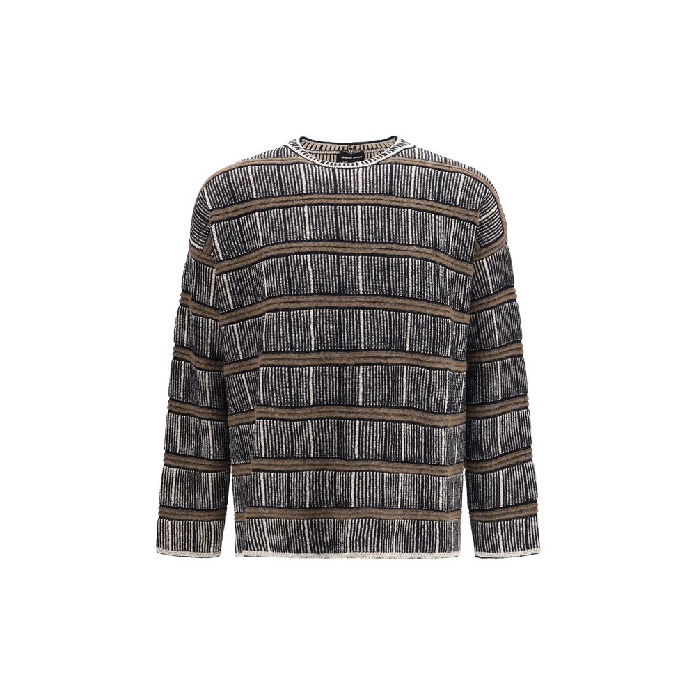 Indulge in the exquisite Giorgio Armani Blue Silk Sweatshirt, a luxurious blend of silk and virgin wool, designed for those who appreciate refined elegance and timeless style.