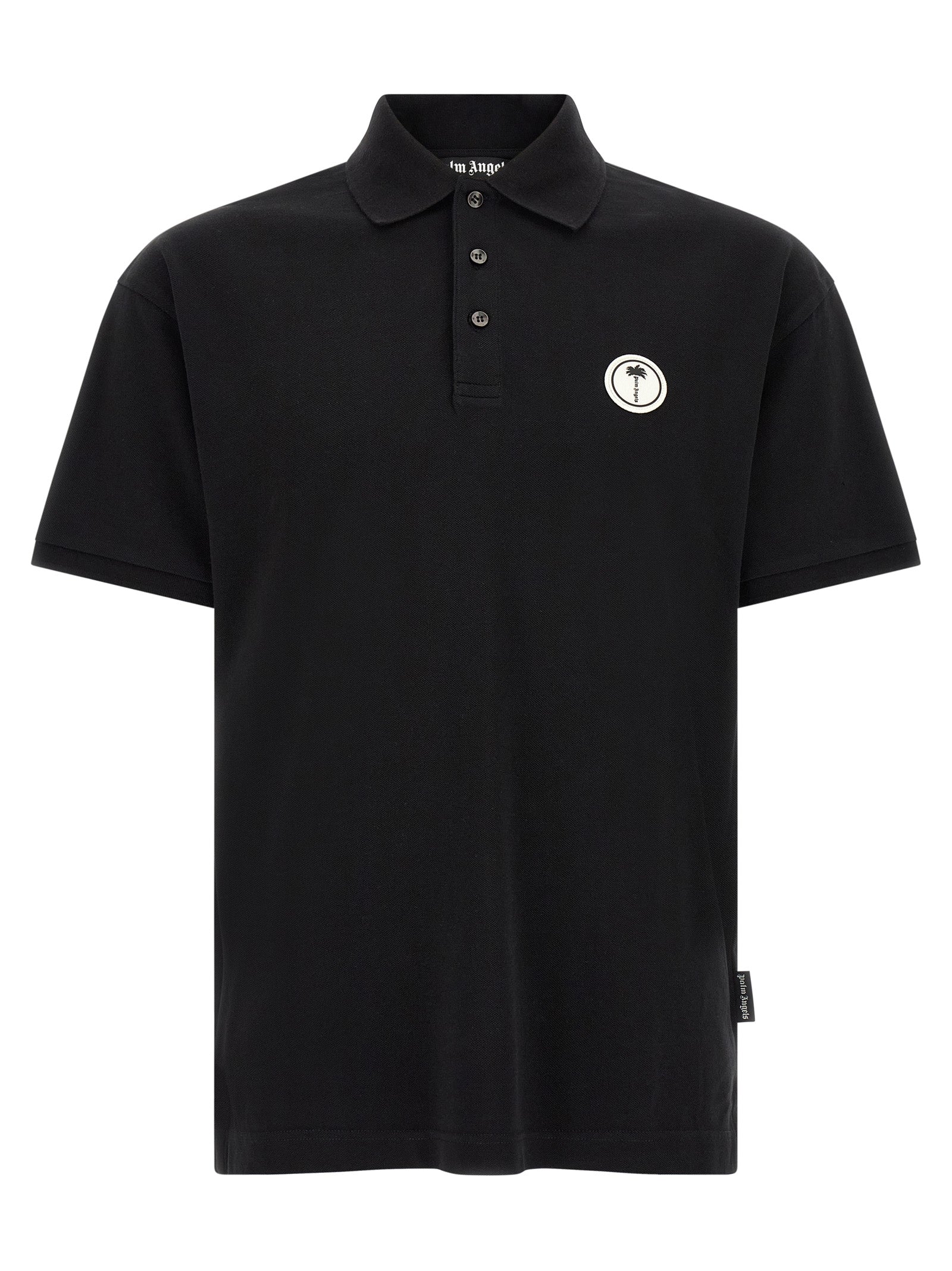 Experience the allure of Palm Angels with this black cotton polo shirt, a masterclass in sophistication and modern elegance, perfect for the discerning wardrobe.