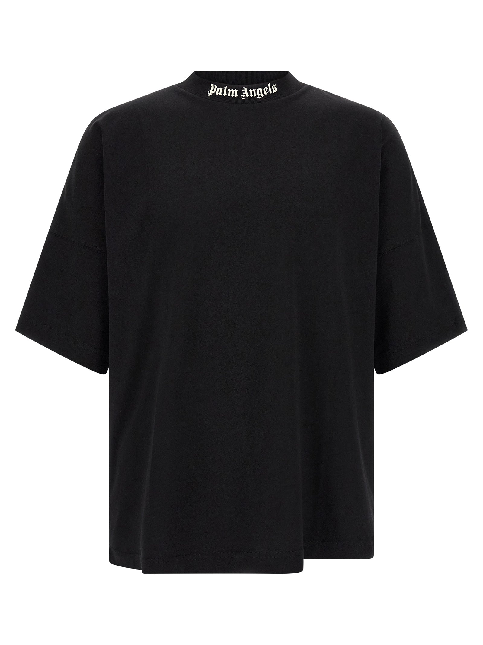 Elevate your wardrobe with the Palm Angels Black Cotton T-Shirt, a statement piece that embodies contemporary luxury and effortless style for the discerning individual.
