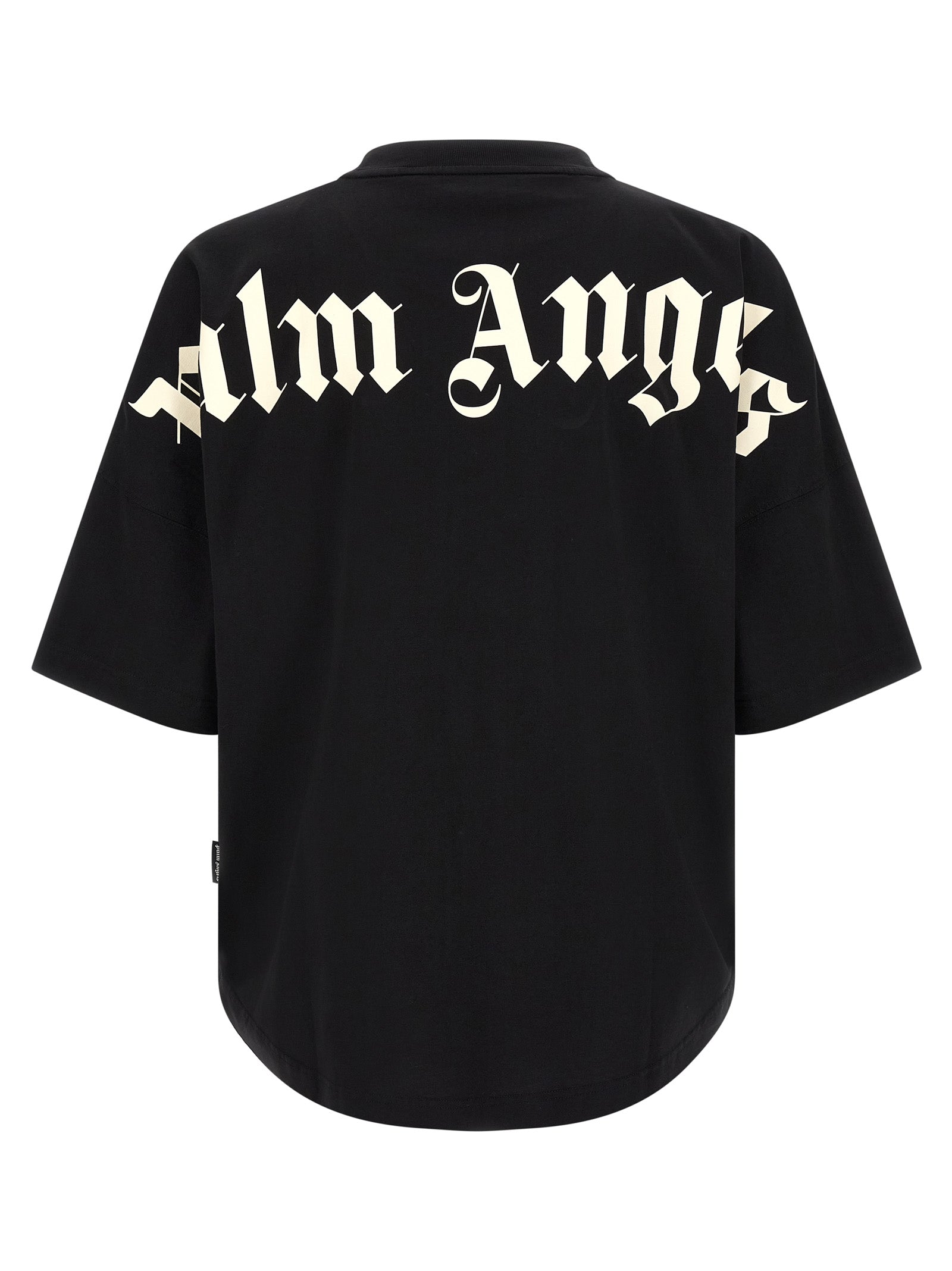 Discover the Palm Angels Black Cotton T-Shirt, where oversized elegance meets contemporary design, embodying a striking silhouette for the modern connoisseur.