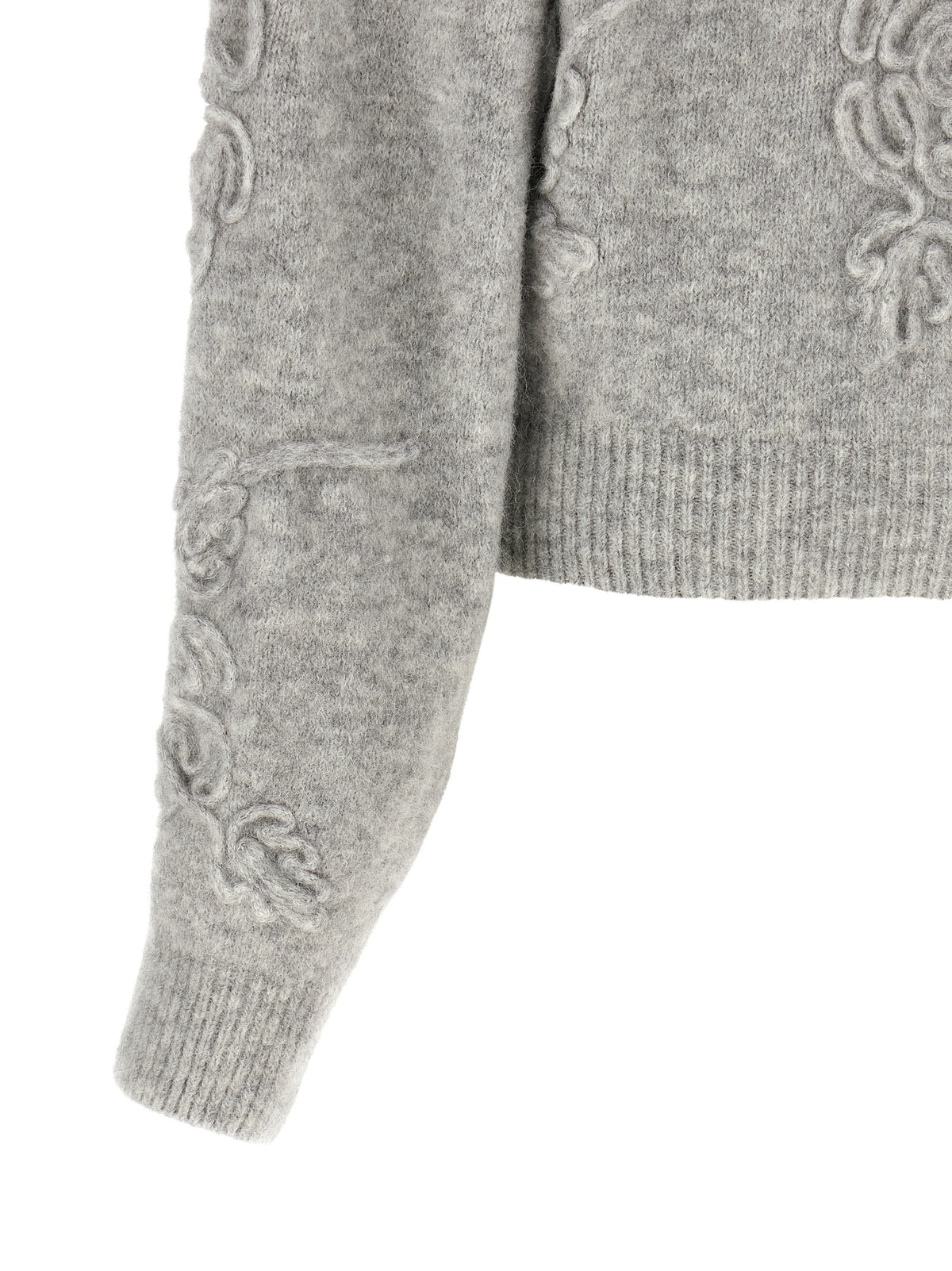 ROTATE BIRGER CHRISTENSEN Gray Wool Cardigan - Luxurious Knitwear