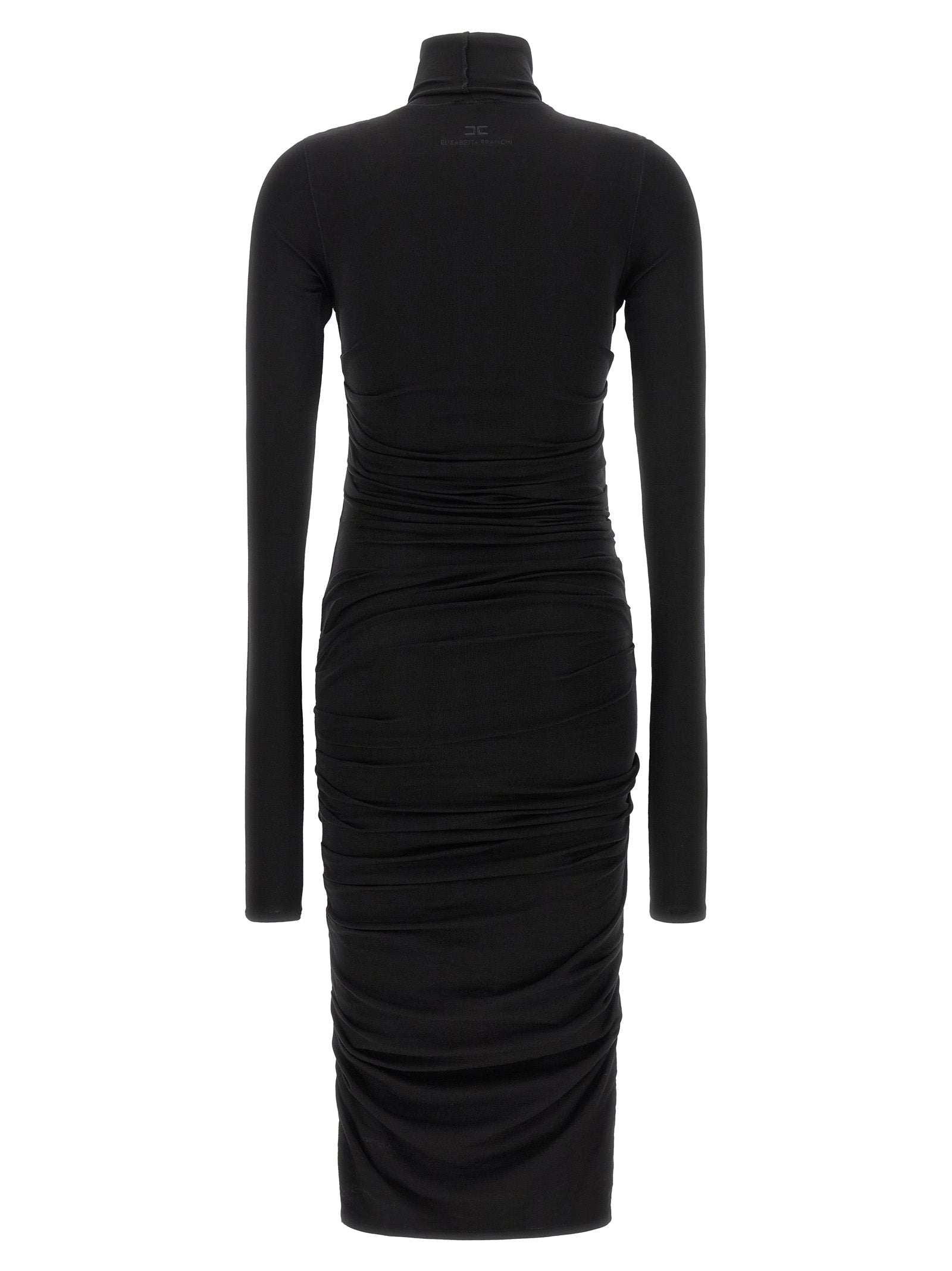 Elisabetta Franchi Black Midi Dress - Timeless Elegance Redefined
