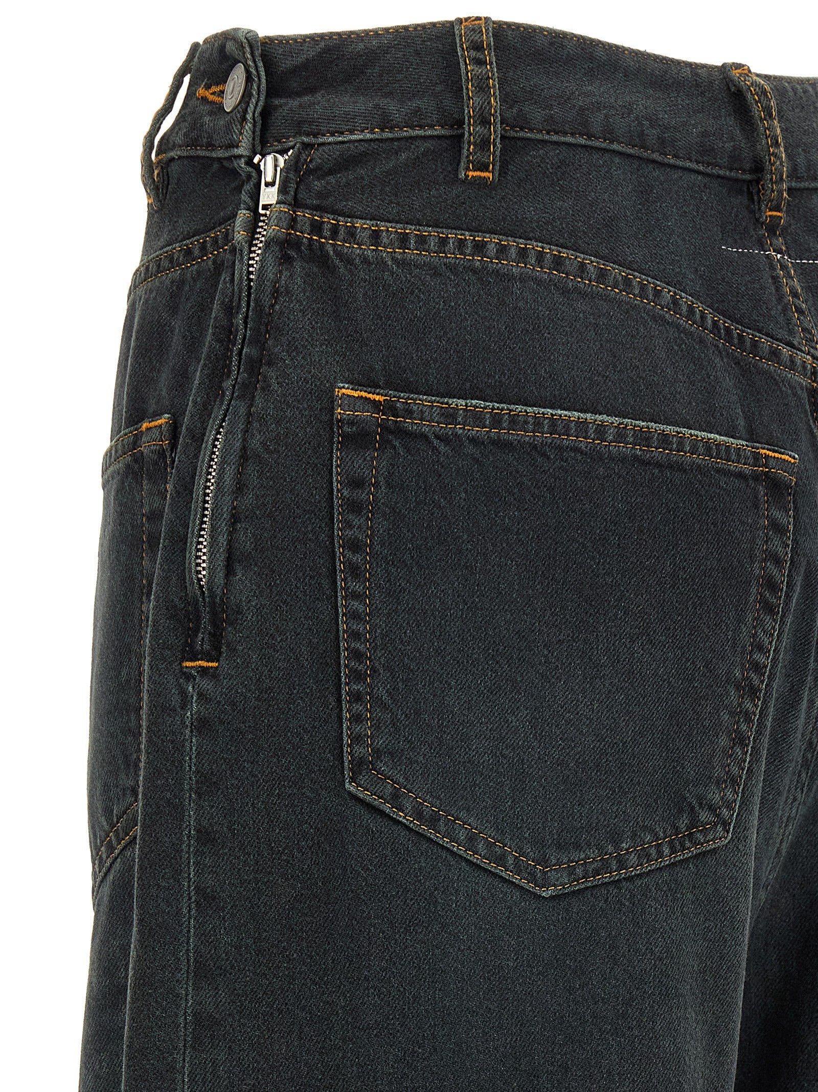 MM6 Maison Margiela Blue Cotton Flared Jeans - Timeless Luxury