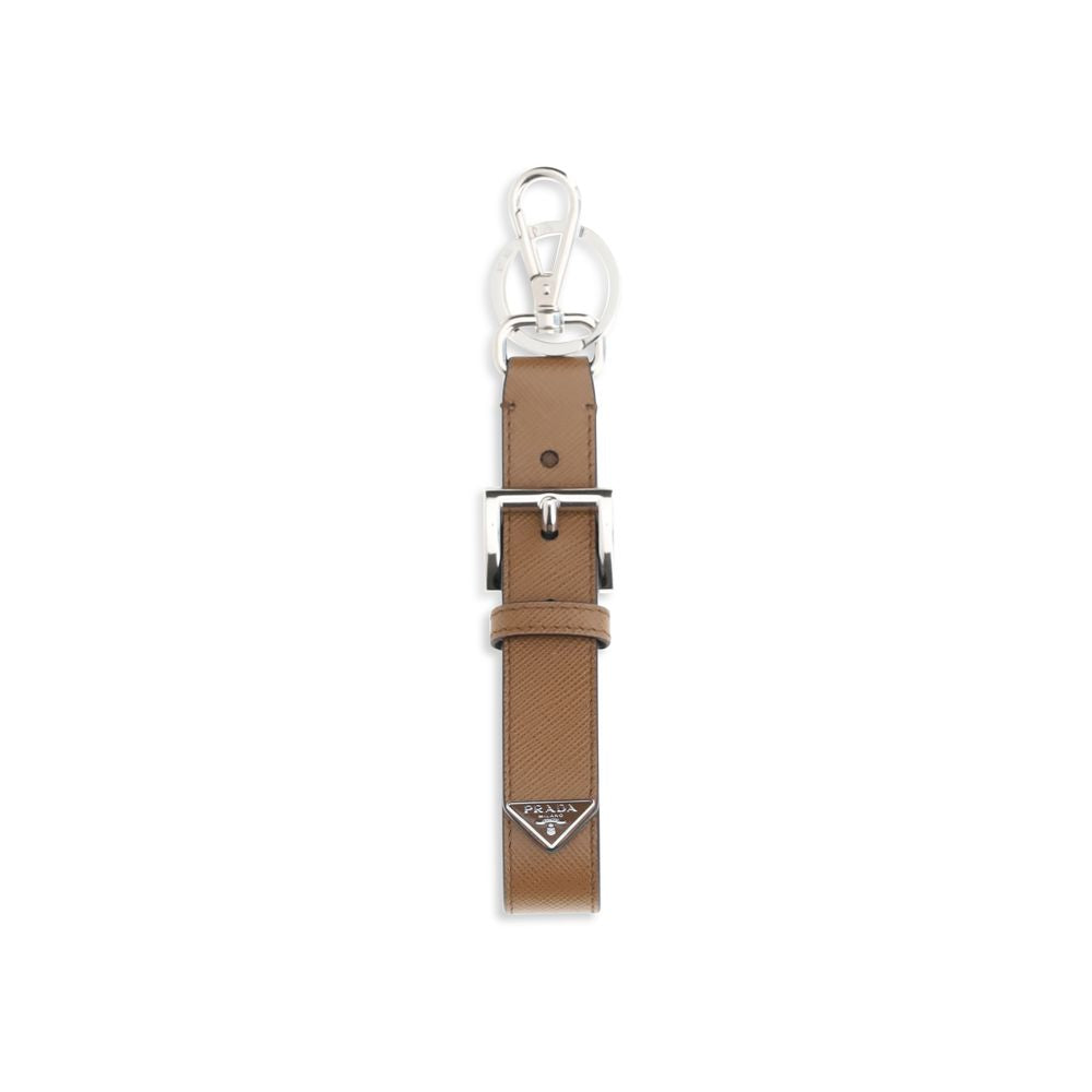 Prada Keychain in Brown Calf Leather - Timeless Luxury Accessory
