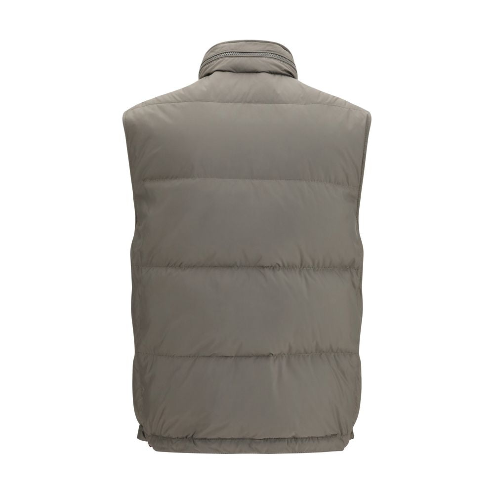 Brunello Cucinelli Gray Sleeveless Gilet - Timeless Luxury Statement