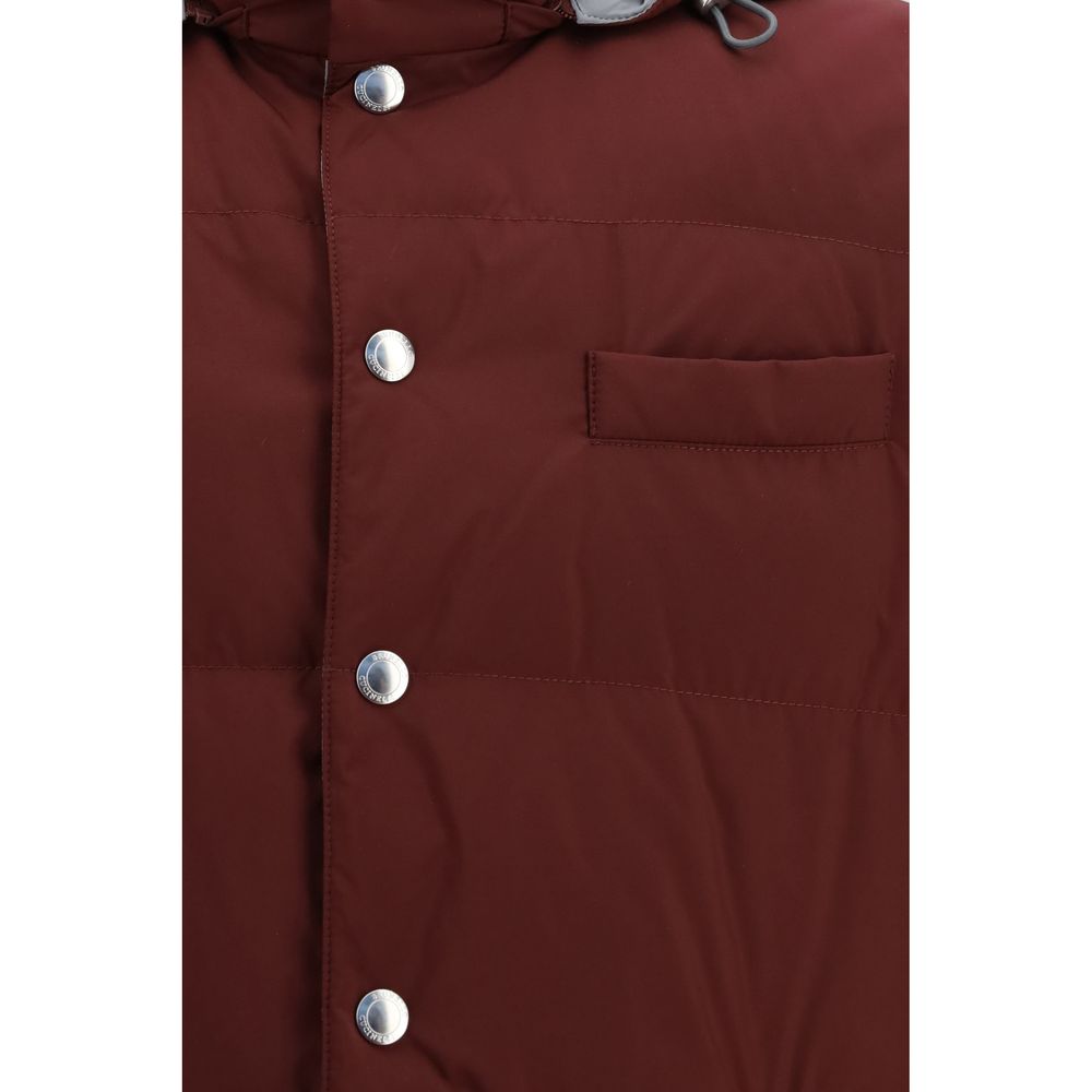 Brunello Cucinelli Bordeaux Sleeveless Jacket - Timeless Luxury