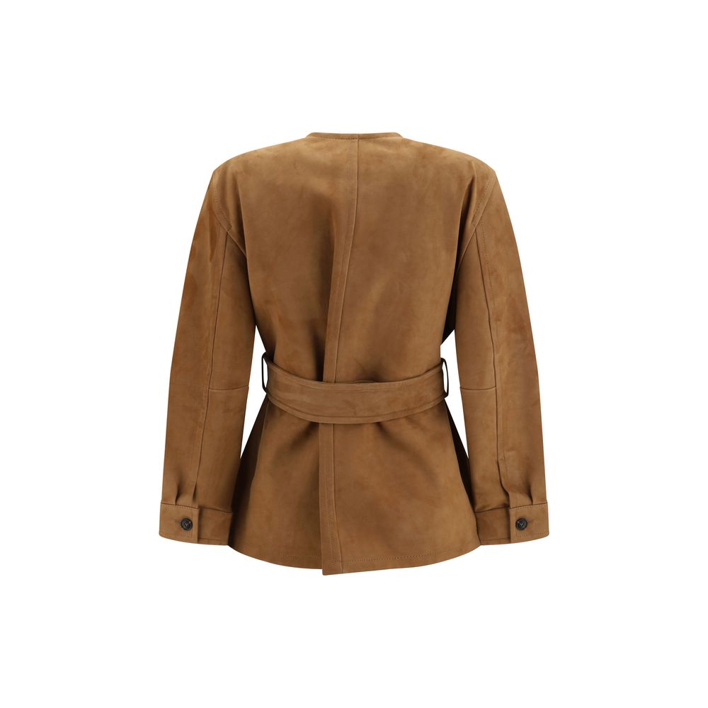 Max Mara Suede Leather Jacket - Timeless Luxury for All