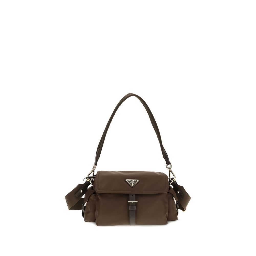 Prada Brown Recycled Polyamide Shoulder Bag - Timeless Luxury
