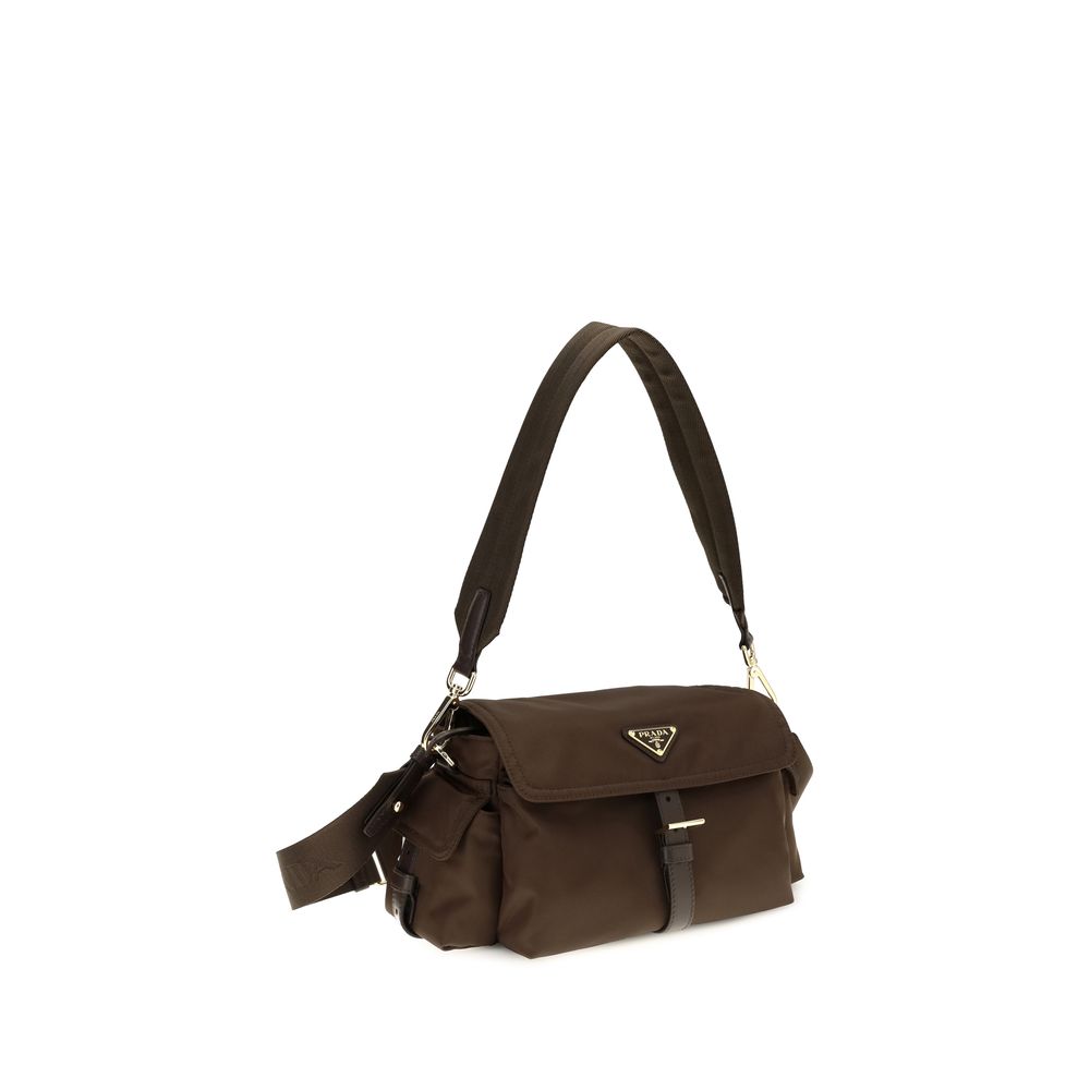 Prada Brown Recycled Polyamide Shoulder Bag - Timeless Luxury