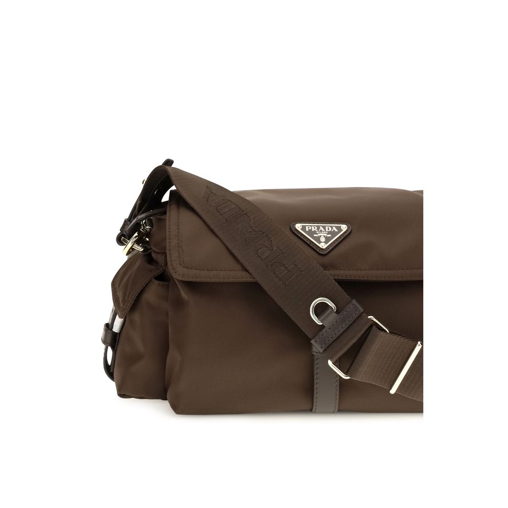 Prada Brown Recycled Polyamide Shoulder Bag - Timeless Luxury