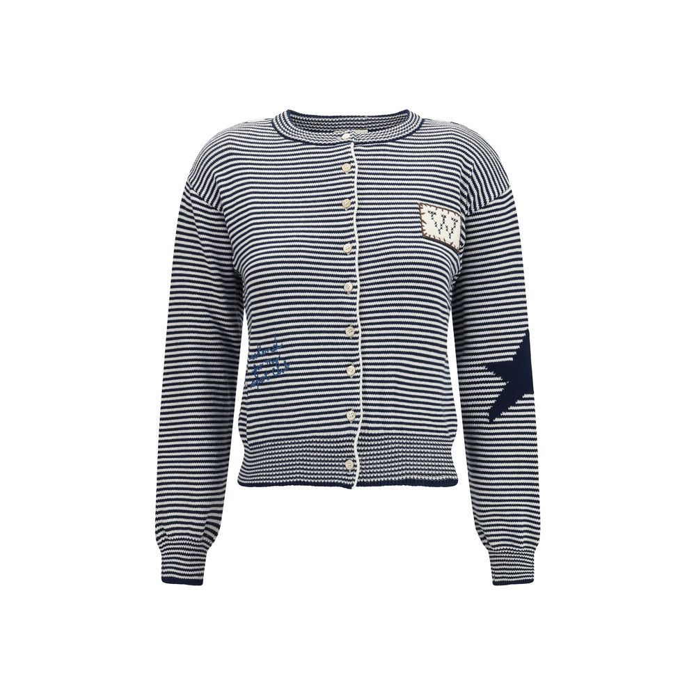 Max Mara Blue Cotton Cardigan - Timeless Luxury for All
