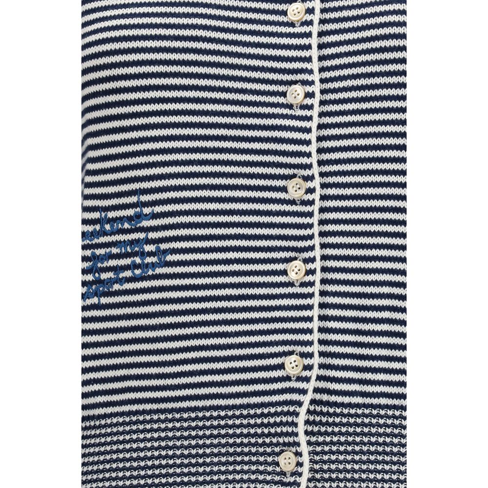 Max Mara Blue Cotton Cardigan - Timeless Luxury for All
