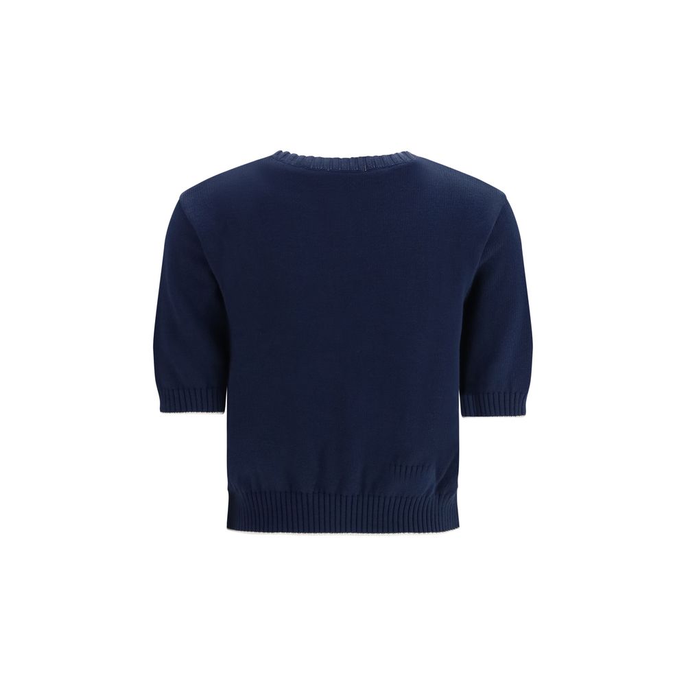 Max Mara Blue Cotton Sweatshirt - Timeless Luxury for Every Wardrobe