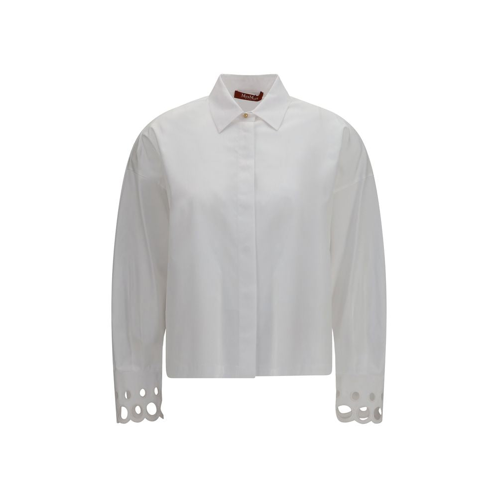 Max Mara Cotton Poplin Dress Shirt - Timeless Elegance Redefined