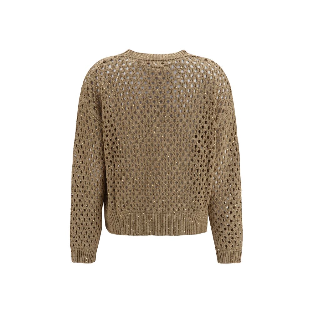 Max Mara Open Knit Cotton Sweatshirt - Timeless Luxury Elegance
