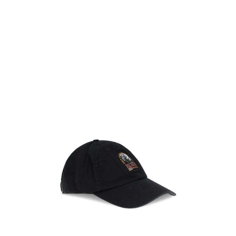 Parajumpers Black Cotton Baseball Cap - Effortless Luxury Style