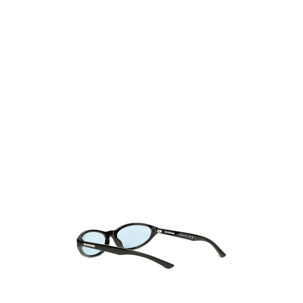 Balenciaga Neo Round Sunglasses - Luxurious Black Acetate Frame