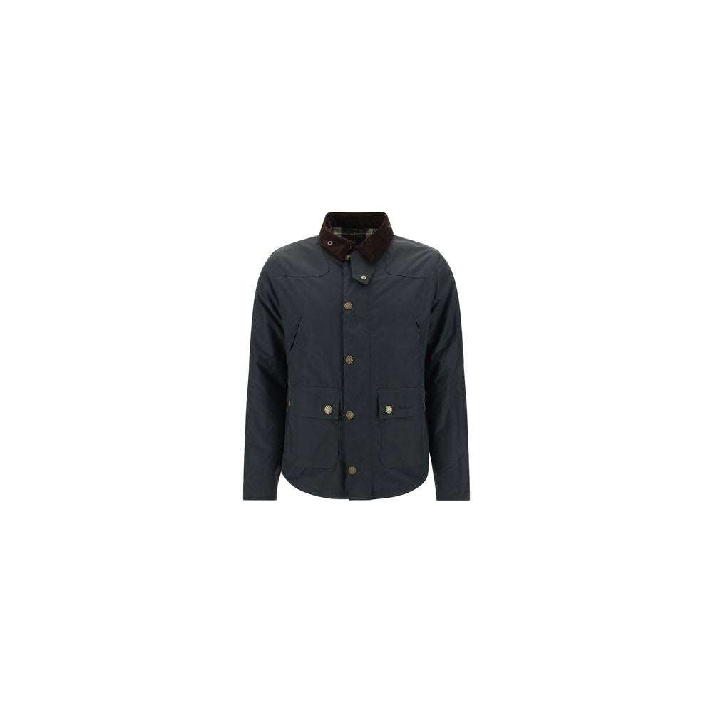 Barbour Reelin Wax Jacket - Timeless Luxury in Black Cotton
