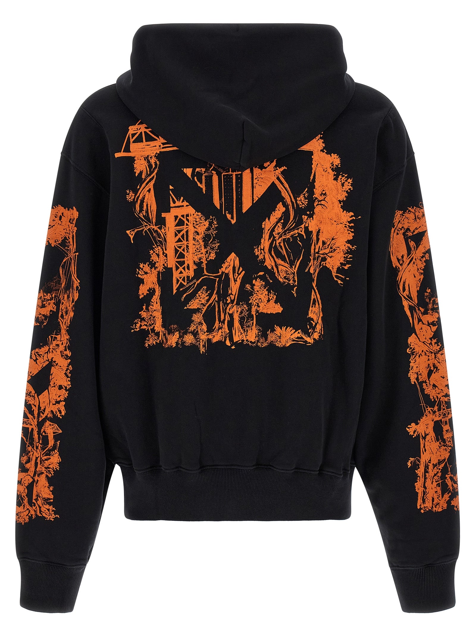 Elevate your style with the Off-White Black Cotton Sweatshirt, a masterpiece of contemporary streetwear that harmonizes urban elegance with unparalleled comfort.