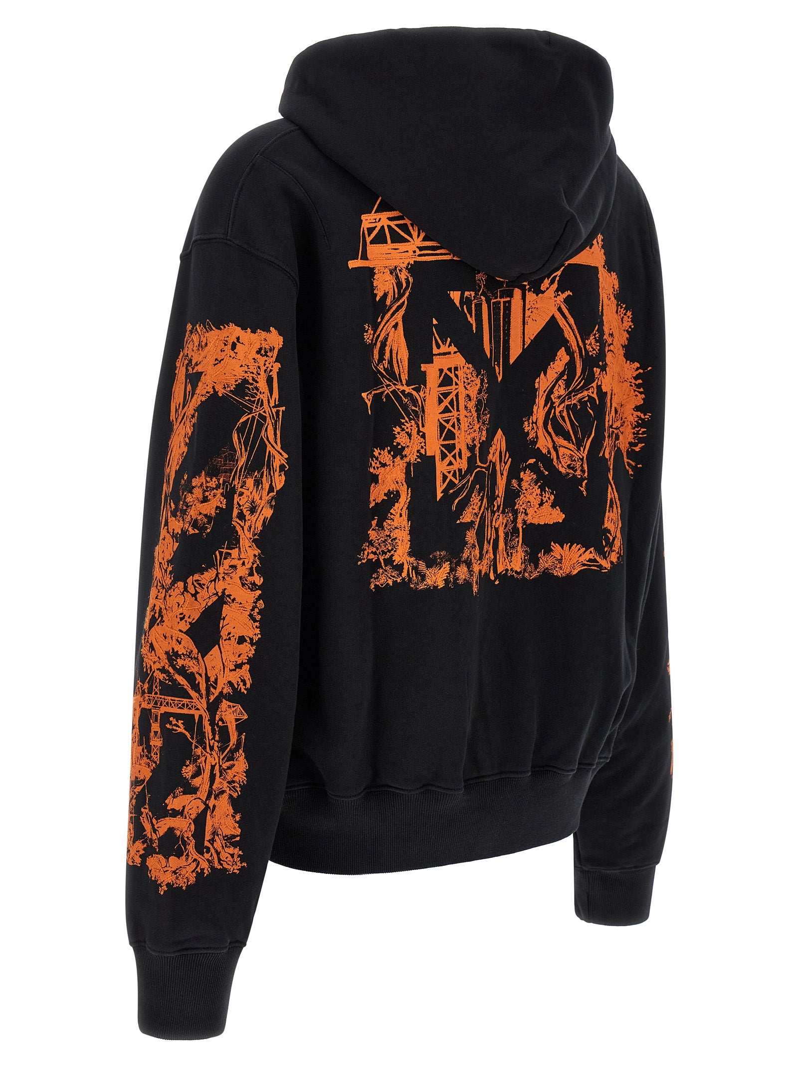 Elevate your streetwear collection with the Off-White Black Cotton Sweatshirt, where urban sophistication meets unparalleled comfort in a striking design.