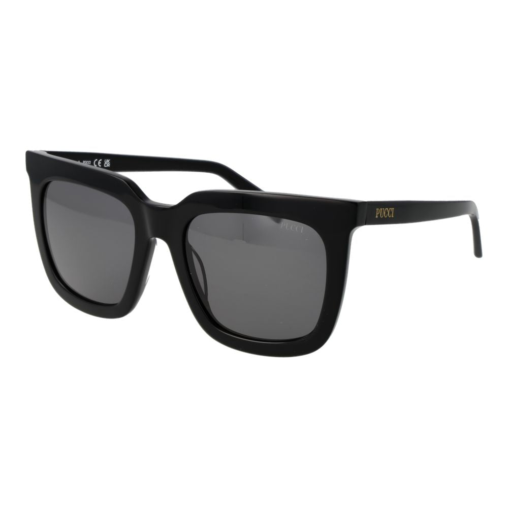 Elevate your style with Emilio Pucci Black Acetate Sunglasses, a 2023 masterpiece of exquisite craftsmanship and timeless elegance, perfect for the discerning individual.