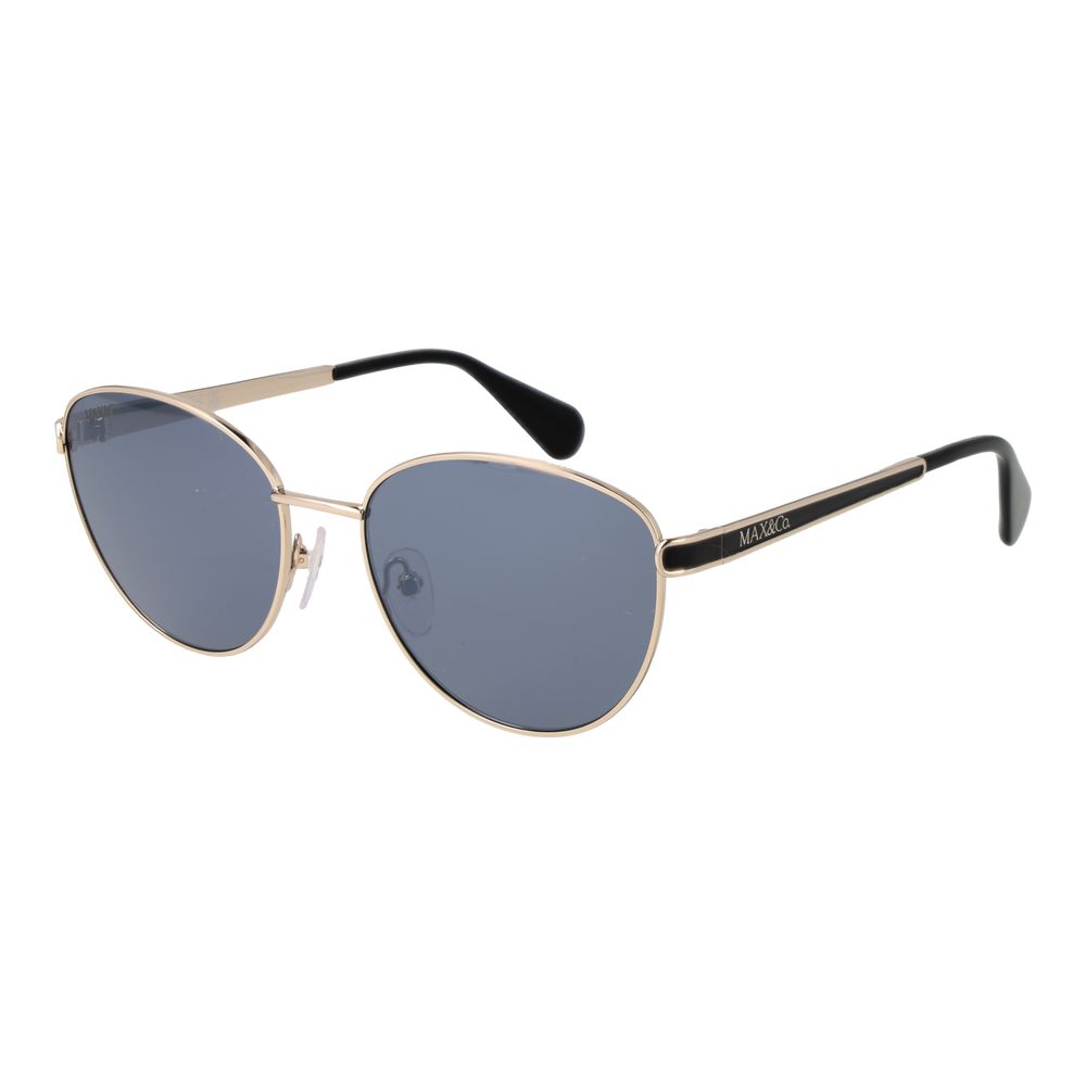 Indulge in the exquisite allure of Max & Co Silver Metal Sunglasses, where timeless cat-eye elegance meets unparalleled craftsmanship for the discerning individual.