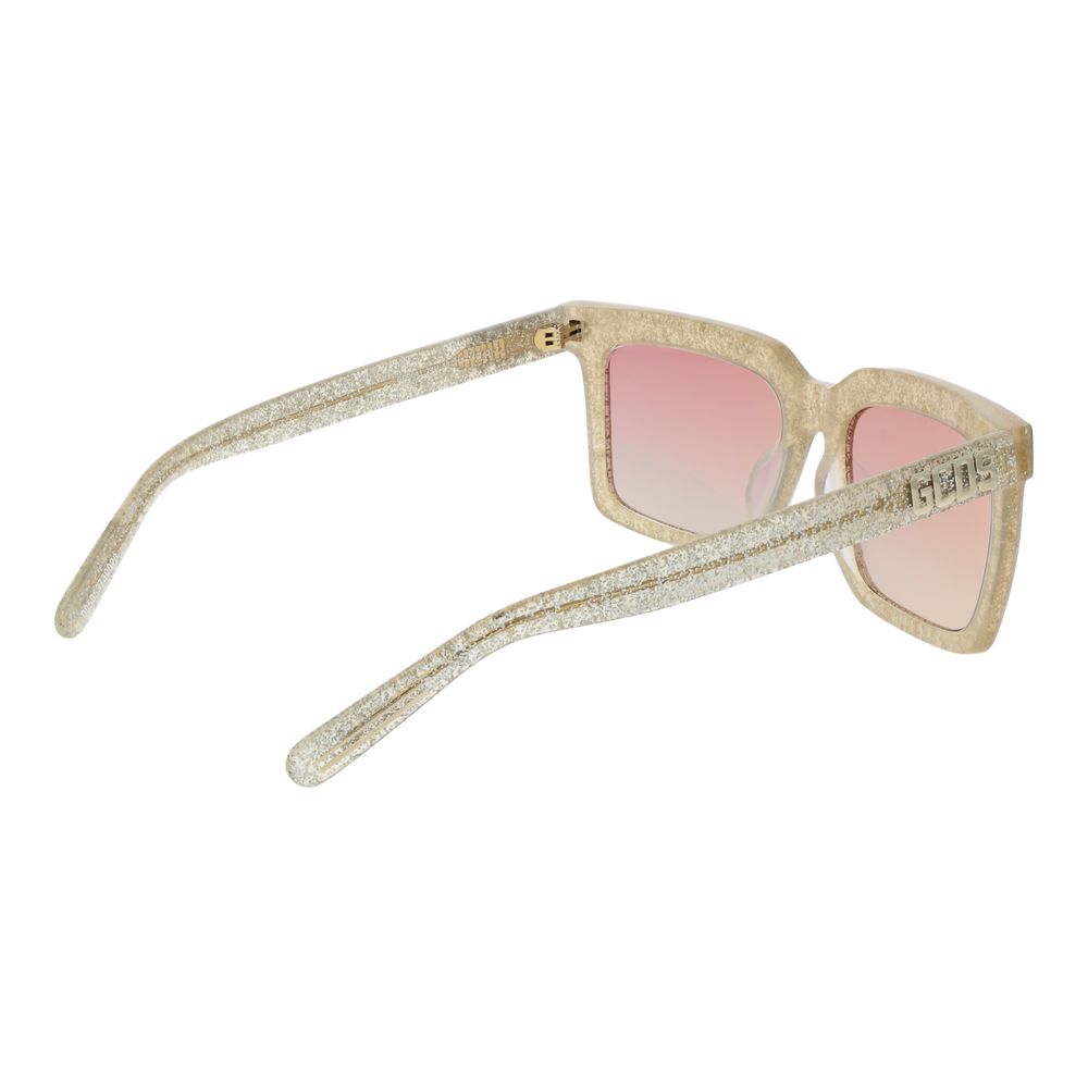 Elevate your ensemble with GCDS Gold Acetate Sunglasses, where exquisite craftsmanship meets opulent design, embodying timeless luxury and sophistication.
