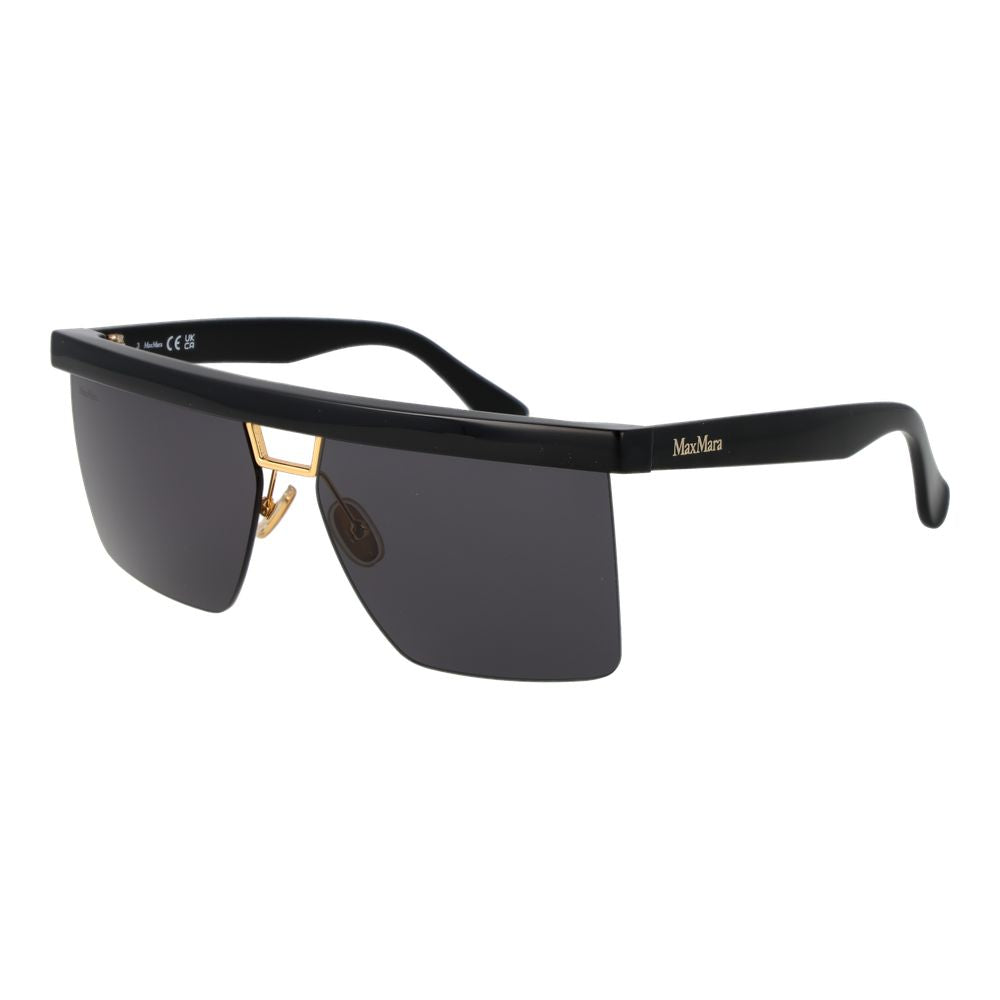 Experience the exquisite allure of Max Mara Black Stainless Steel Sunglasses, where luxurious craftsmanship meets timeless elegance, perfect for the discerning individual.