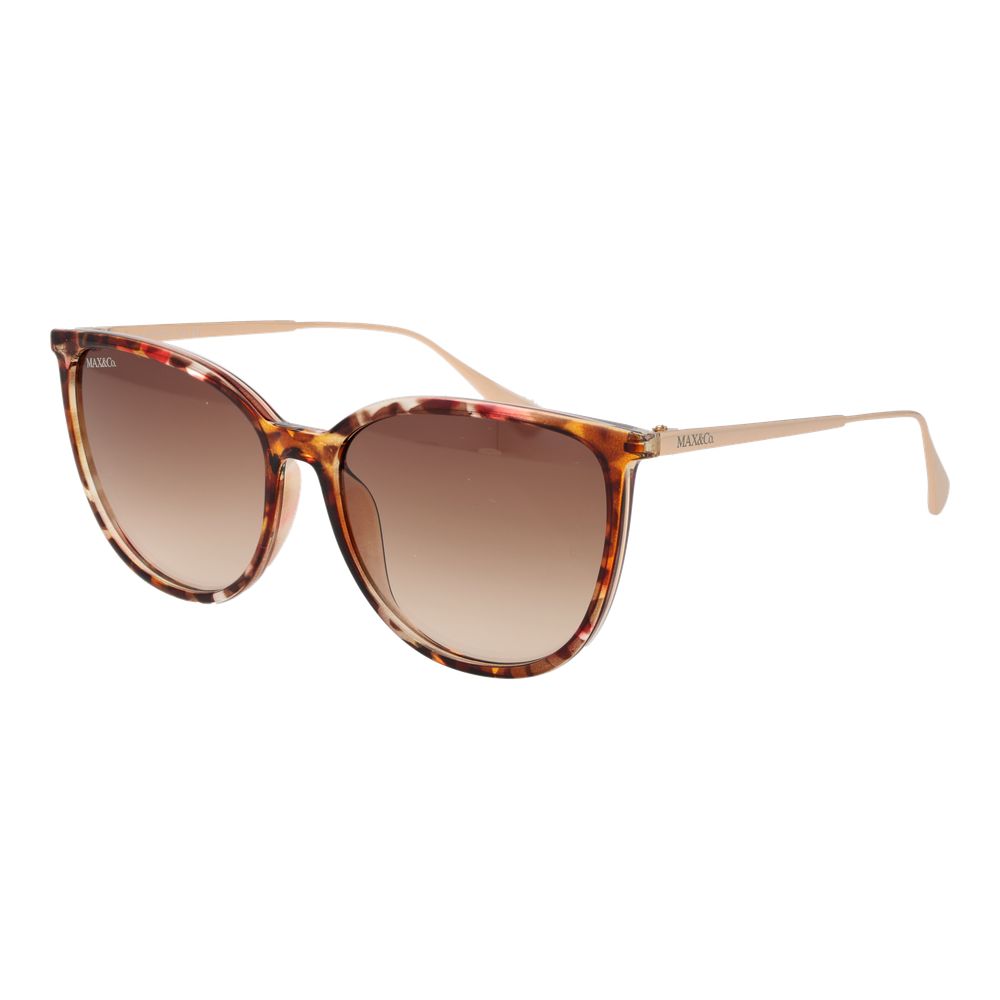 Indulge in the Max & Co Brown Plastic Sunglasses, where impeccable craftsmanship meets timeless elegance, offering unparalleled UVA/UVB protection for every sophisticated moment.