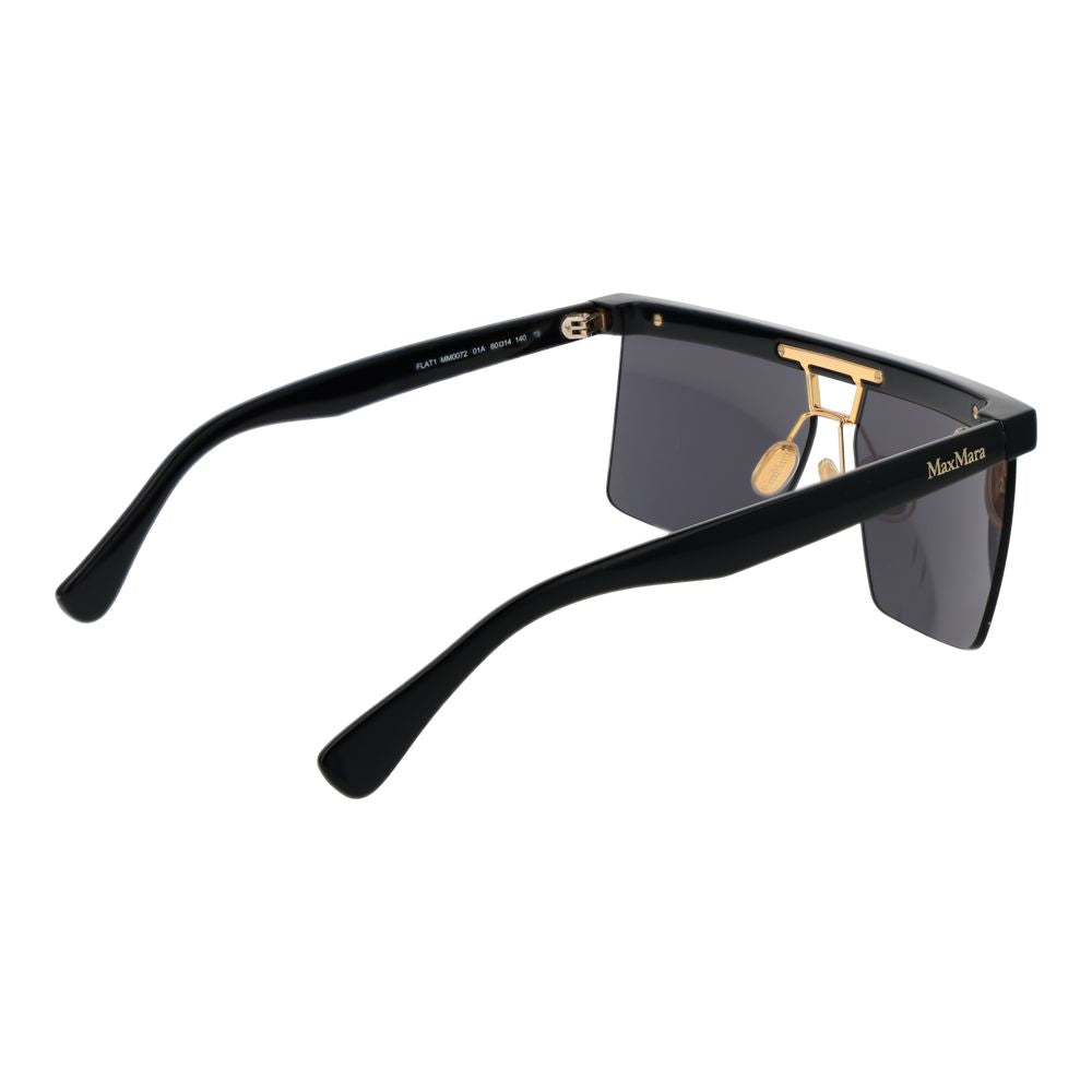 Experience the exquisite allure of Max Mara Black Stainless Steel Sunglasses, where artisanal craftsmanship meets timeless elegance, perfect for the discerning individual.