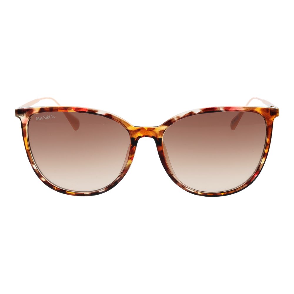 Elevate your style with Max & Co Brown Plastic Sunglasses, where impeccable craftsmanship meets timeless elegance, offering 100% UVA/UVB protection for every sophisticated moment.