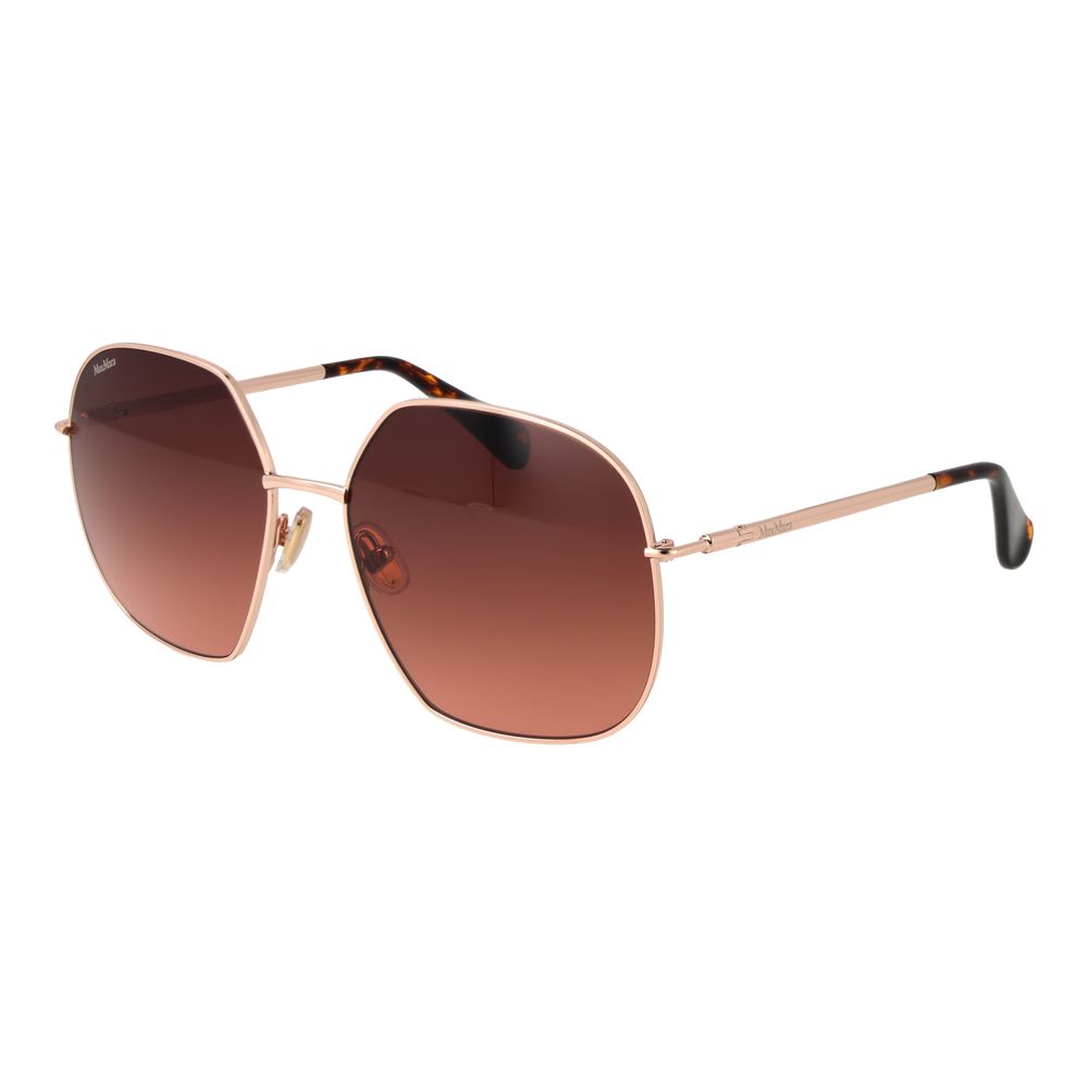 Discover the Max Mara Rose Gold Metal Sunglasses, a blend of exquisite craftsmanship and timeless elegance, perfect for those who embody sophistication and allure.