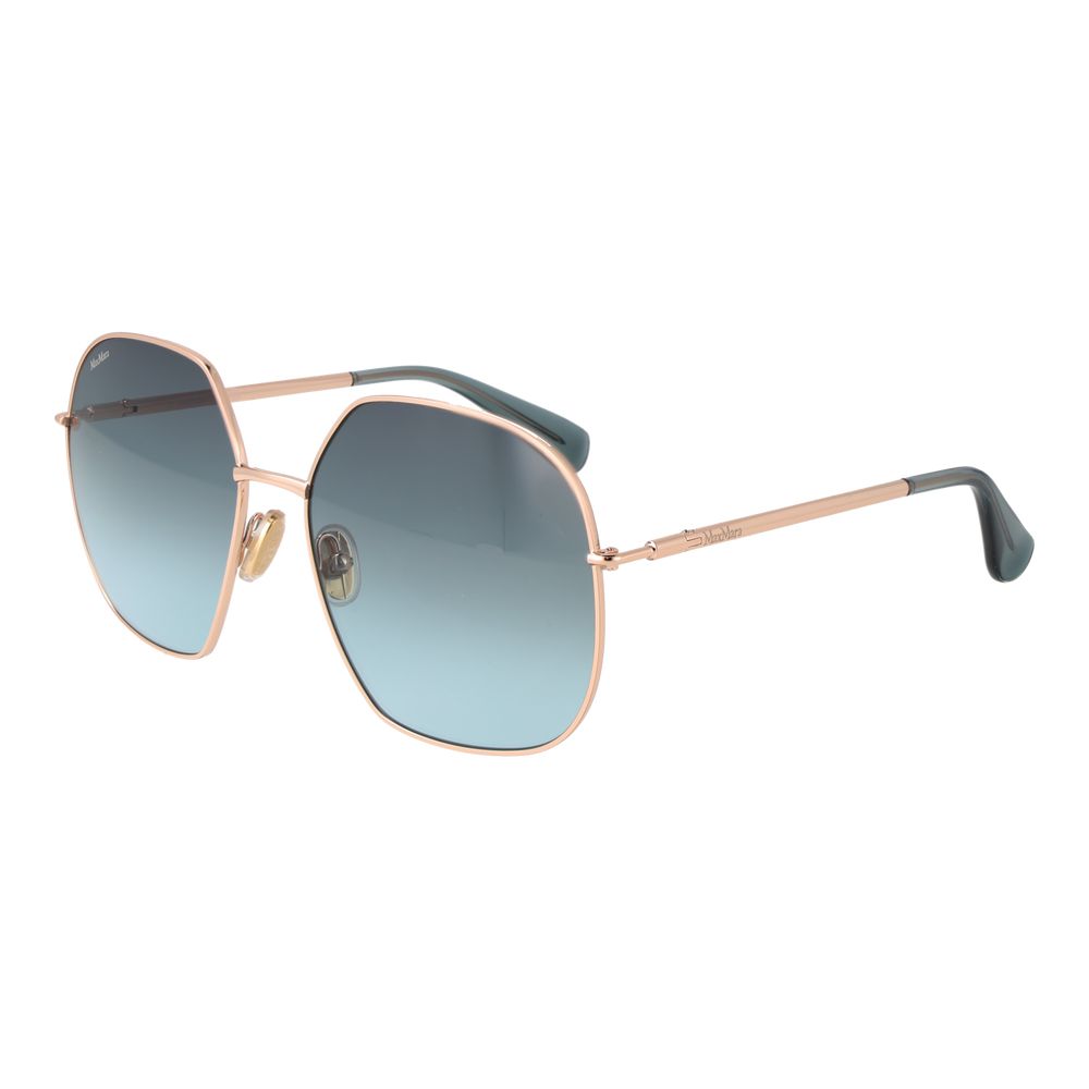 Elevate your style with Max Mara Rose Gold Metal Sunglasses, where exquisite craftsmanship meets luxurious design, perfect for the discerning connoisseur.