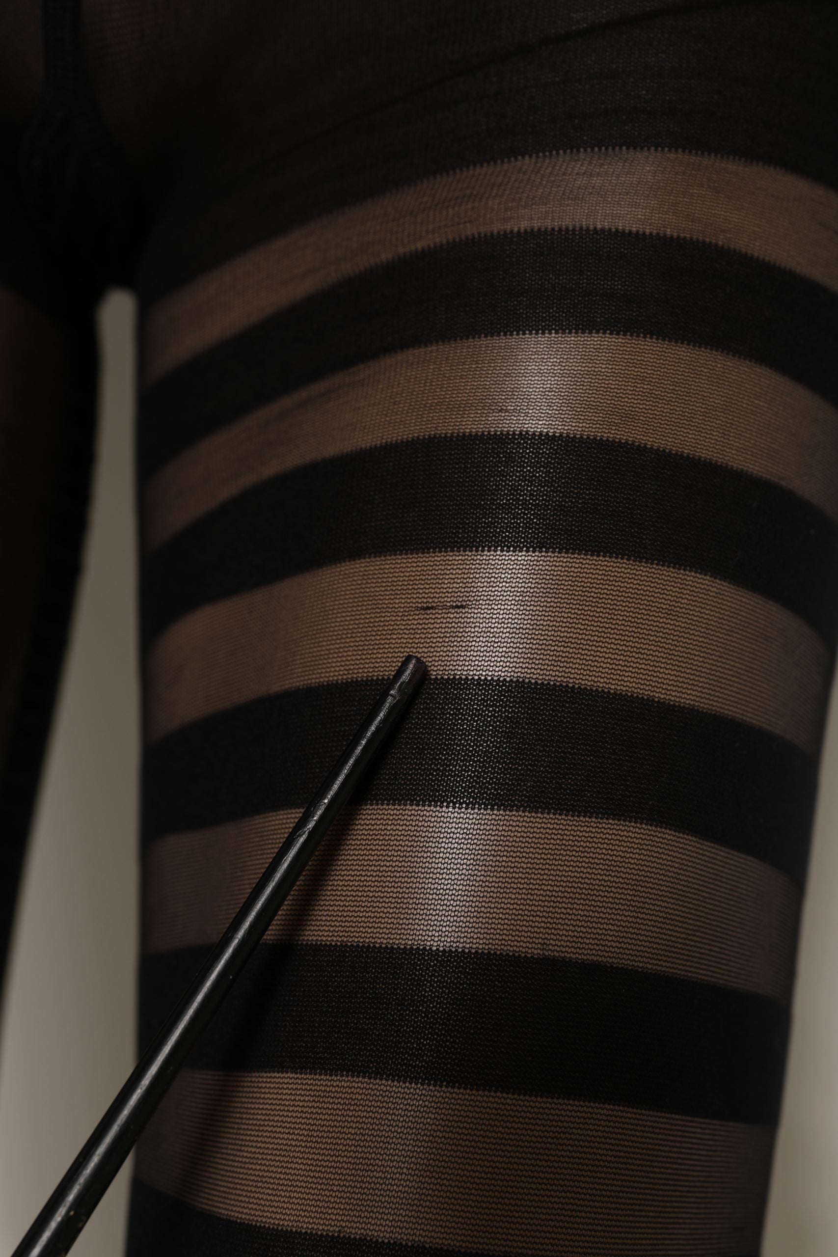 Dolce & Gabbana Black Stripes Tights Stockings Pantyhose Socks