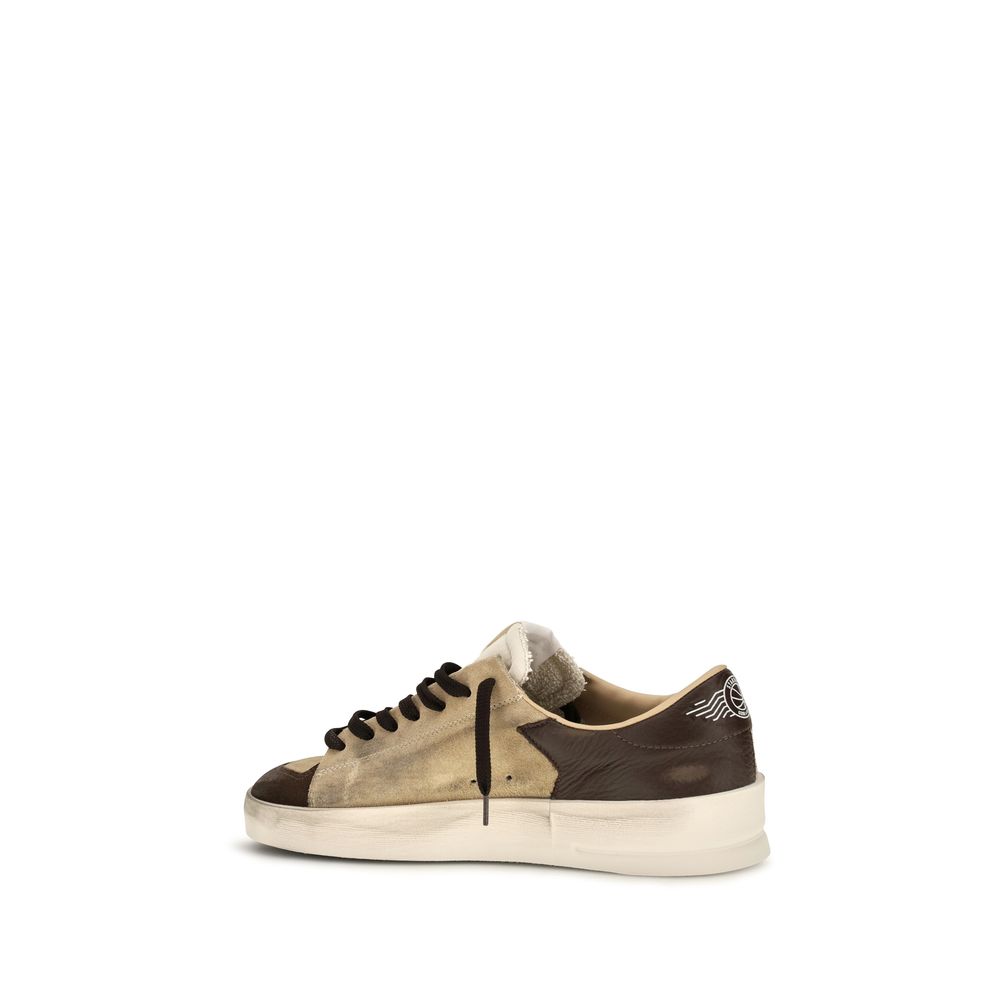 Golden Goose Beige Calf Leather Sneakers - Timeless Luxury Style