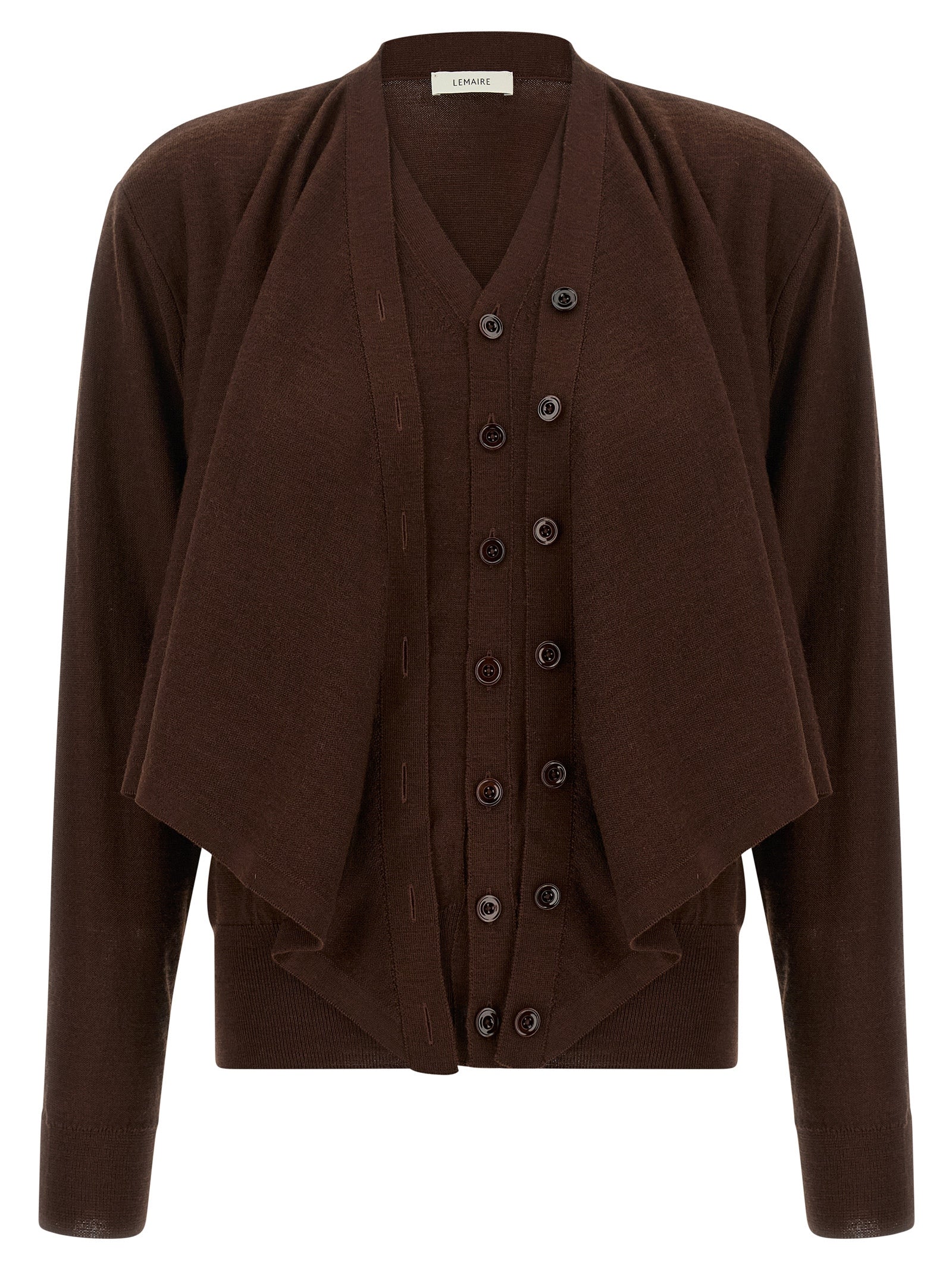 Lemaire Bordeaux Wool Cardigan - Elevate Your Luxurious Wardrobe