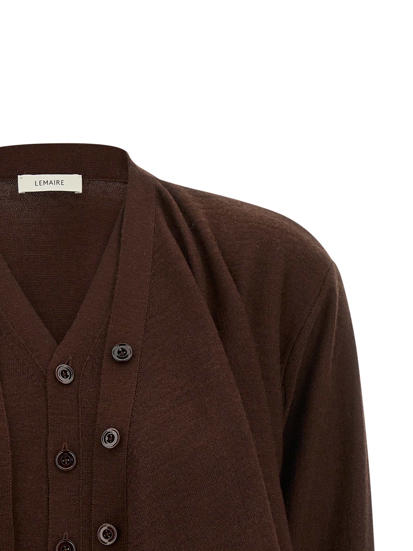 Lemaire Bordeaux Wool Cardigan - Timeless Luxury Redefined