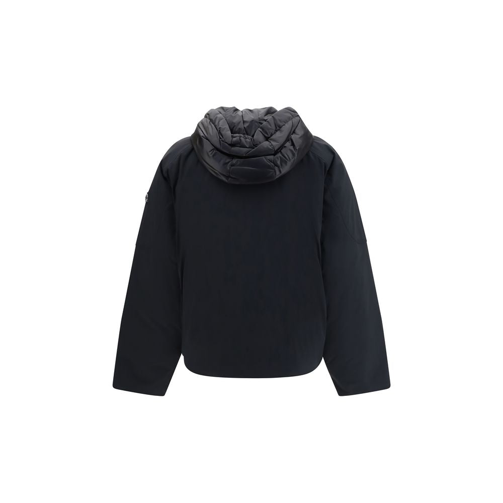 Indulge in the Tegan bomber Down Jacket by Moose Knuckles, crafted from recycled ripstop nylon with luxurious down insulation, embodying sophistication and timeless elegance.