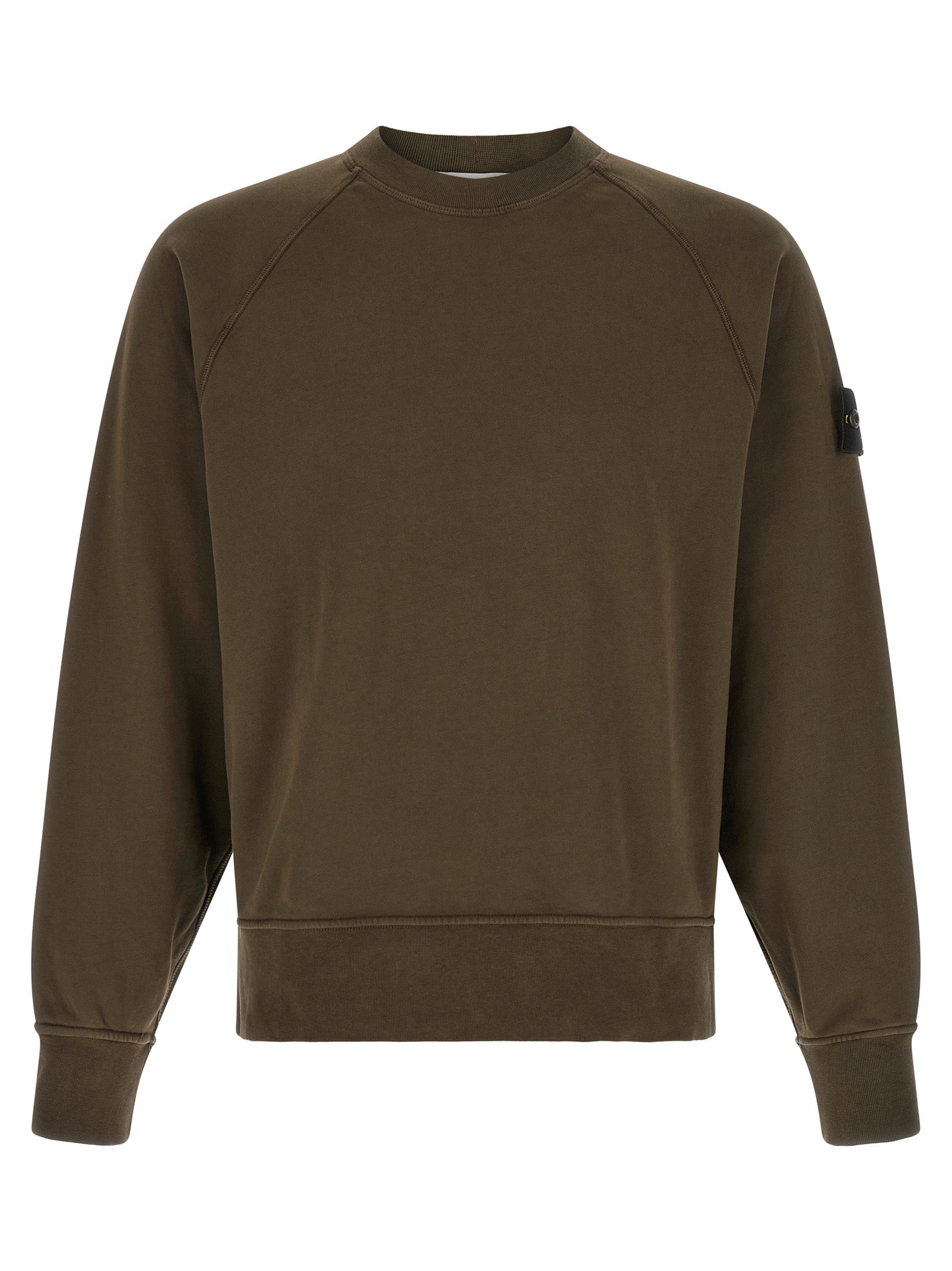 Discover the Stone Island Gray Cotton Sweatshirt, a masterpiece of craftsmanship in garment-dyed cotton, blending sophistication and comfort for the discerning wardrobe.
