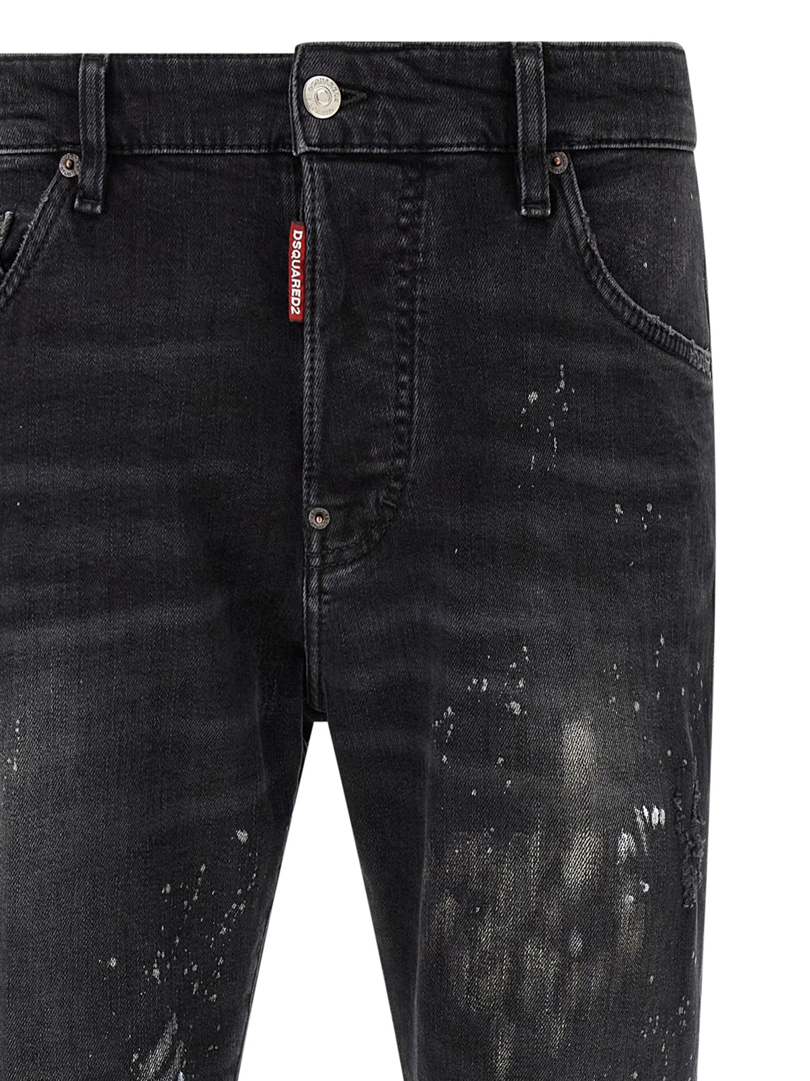Elevate your wardrobe with Dsquared² Black Cotton Slim Fit Jeans, a masterpiece of urban chic and craftsmanship, blending comfort with bold style for the discerning individual.